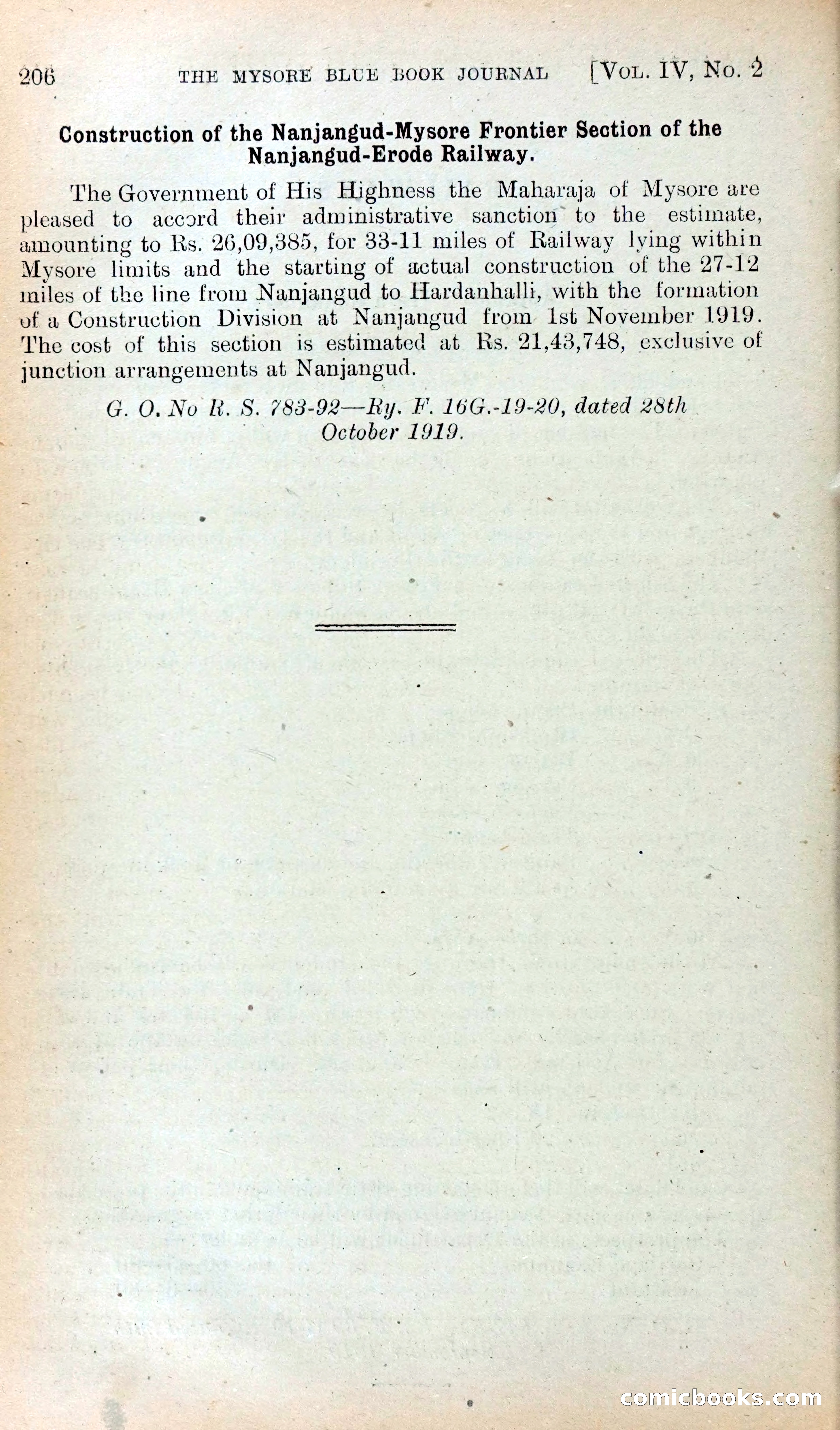 Mysore Blue Book Journal, Vol. IV — page 215 of 395