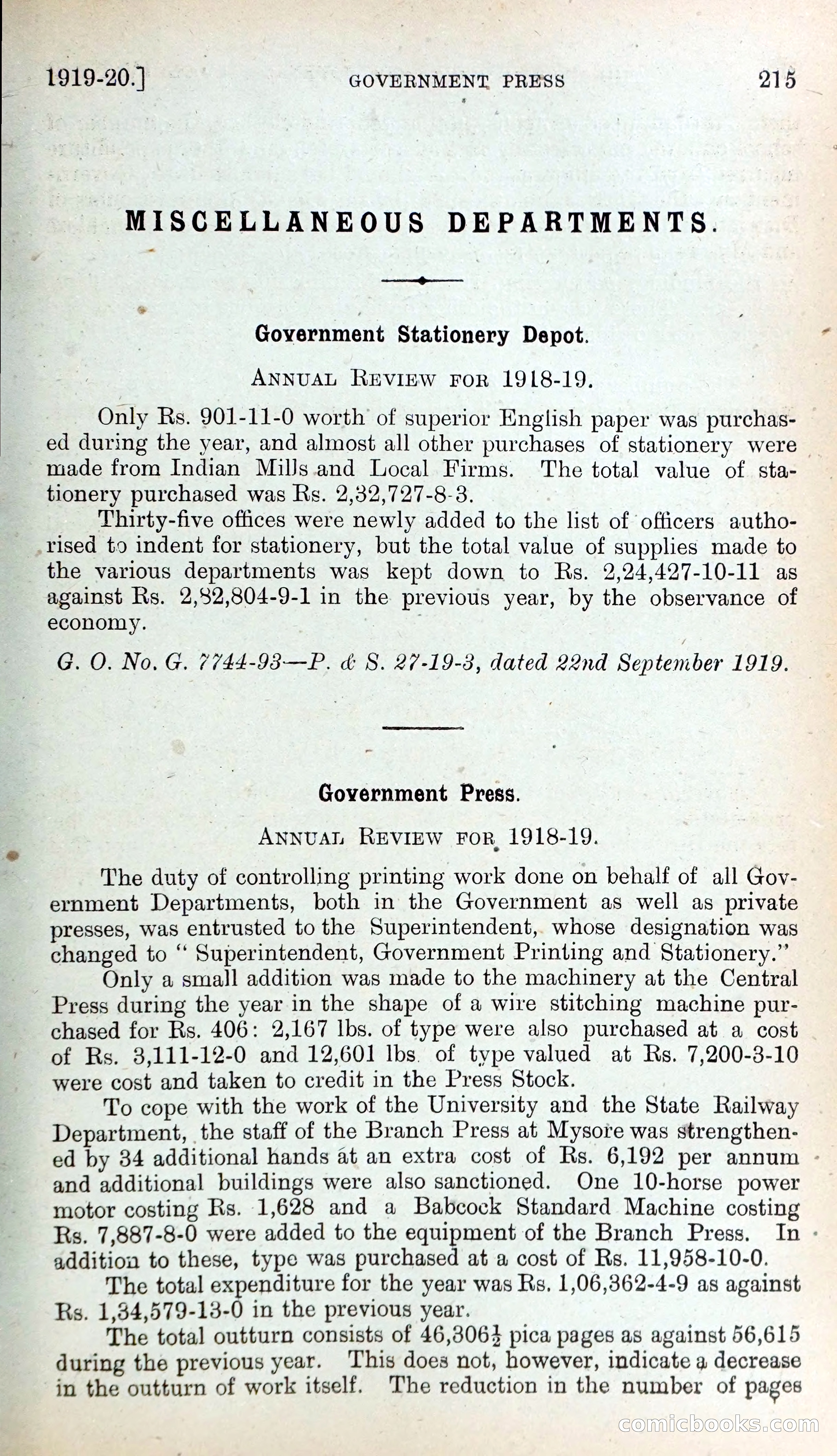 Mysore Blue Book Journal, Vol. IV — page 224 of 395