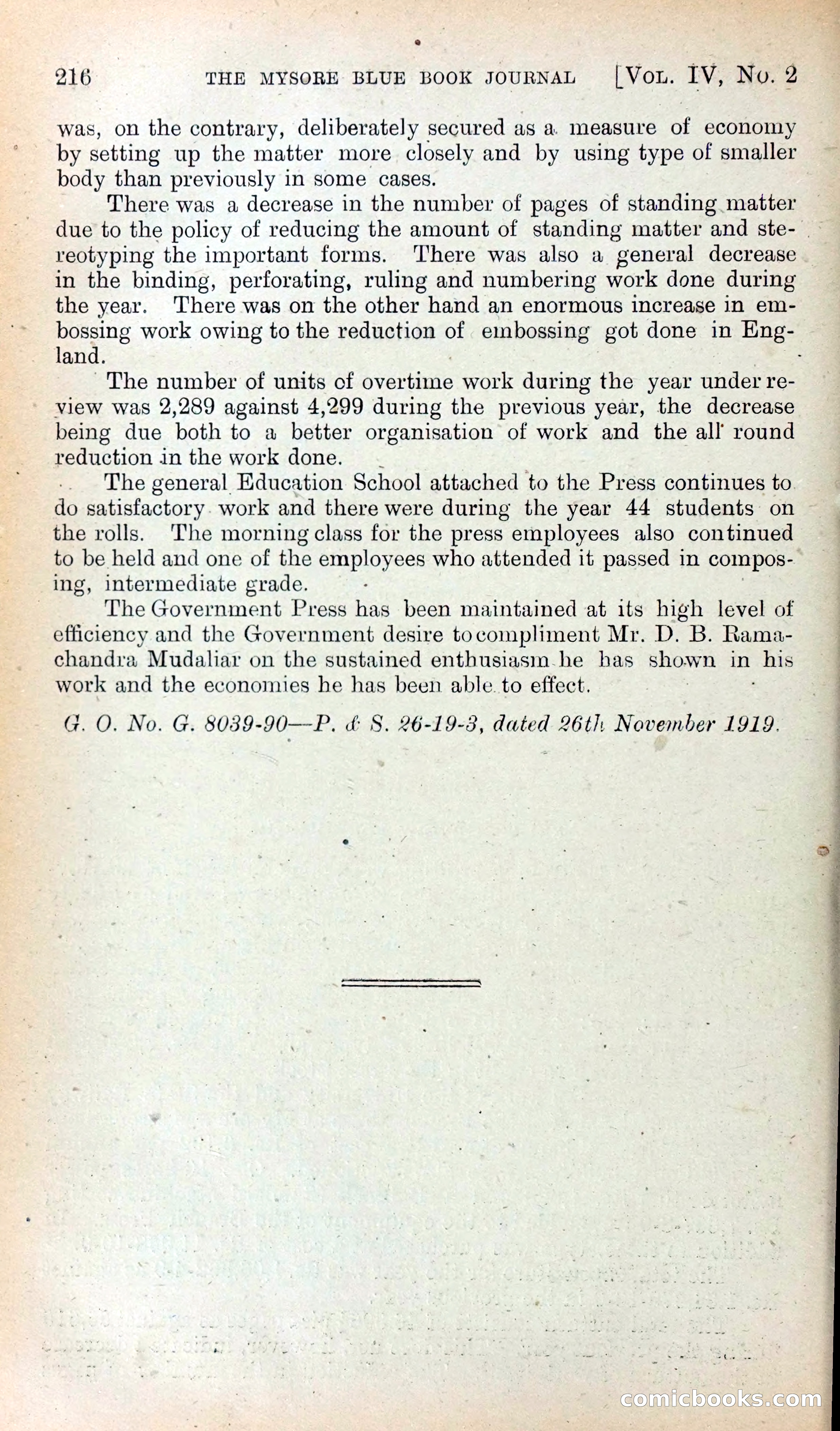 Mysore Blue Book Journal, Vol. IV — page 225 of 395