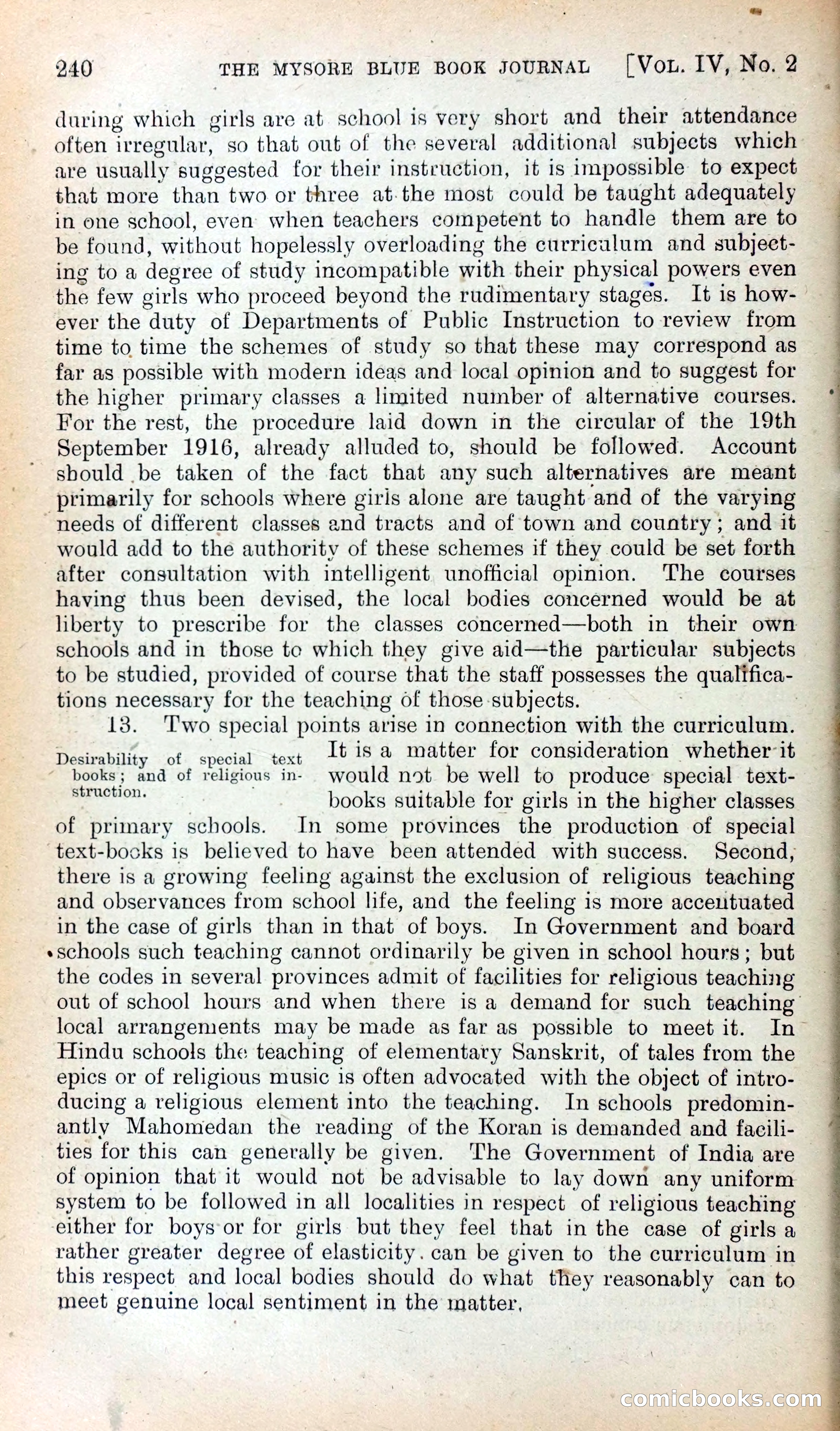 Mysore Blue Book Journal, Vol. IV — page 249 of 395