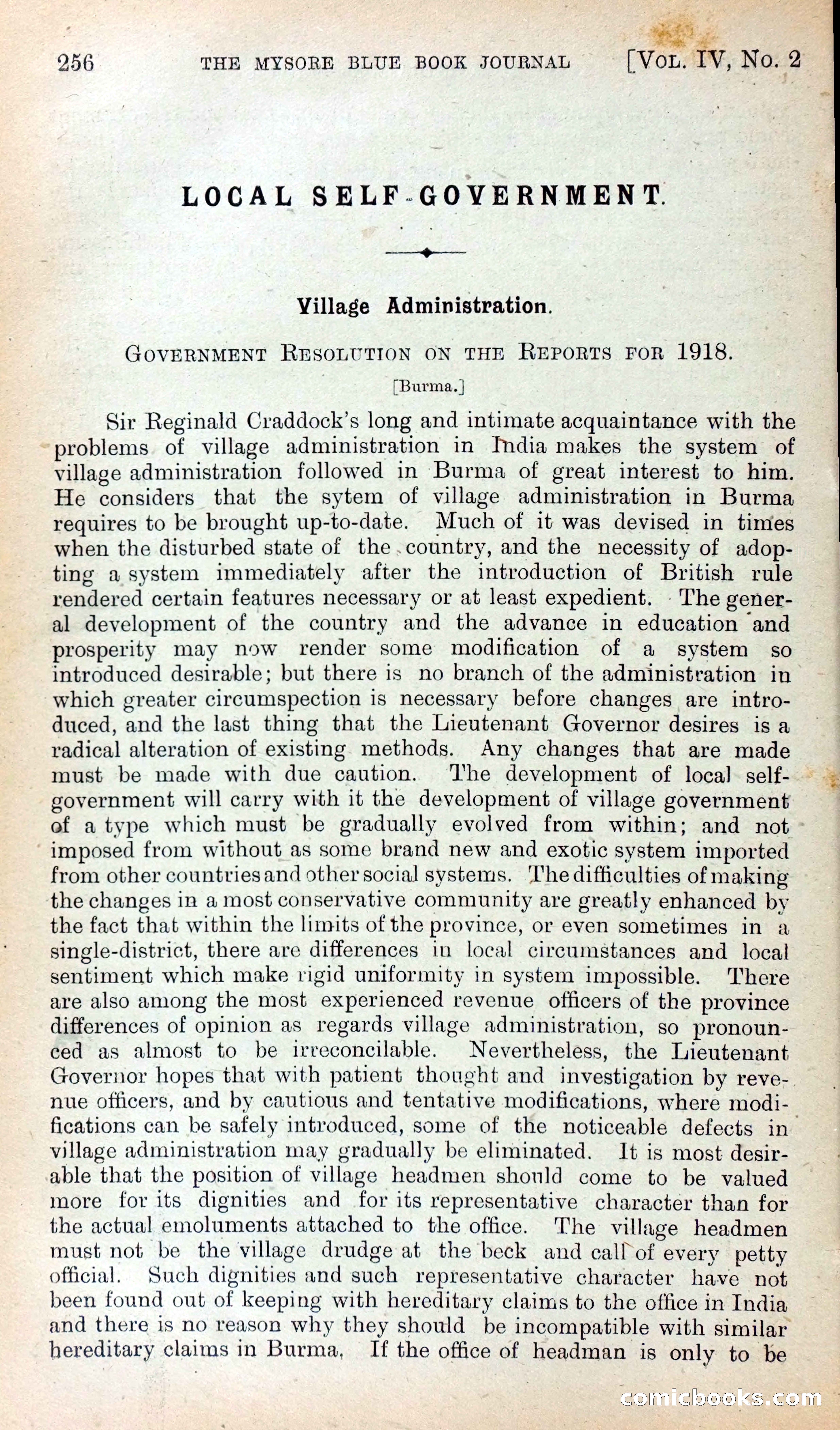 Mysore Blue Book Journal, Vol. IV — page 265 of 395