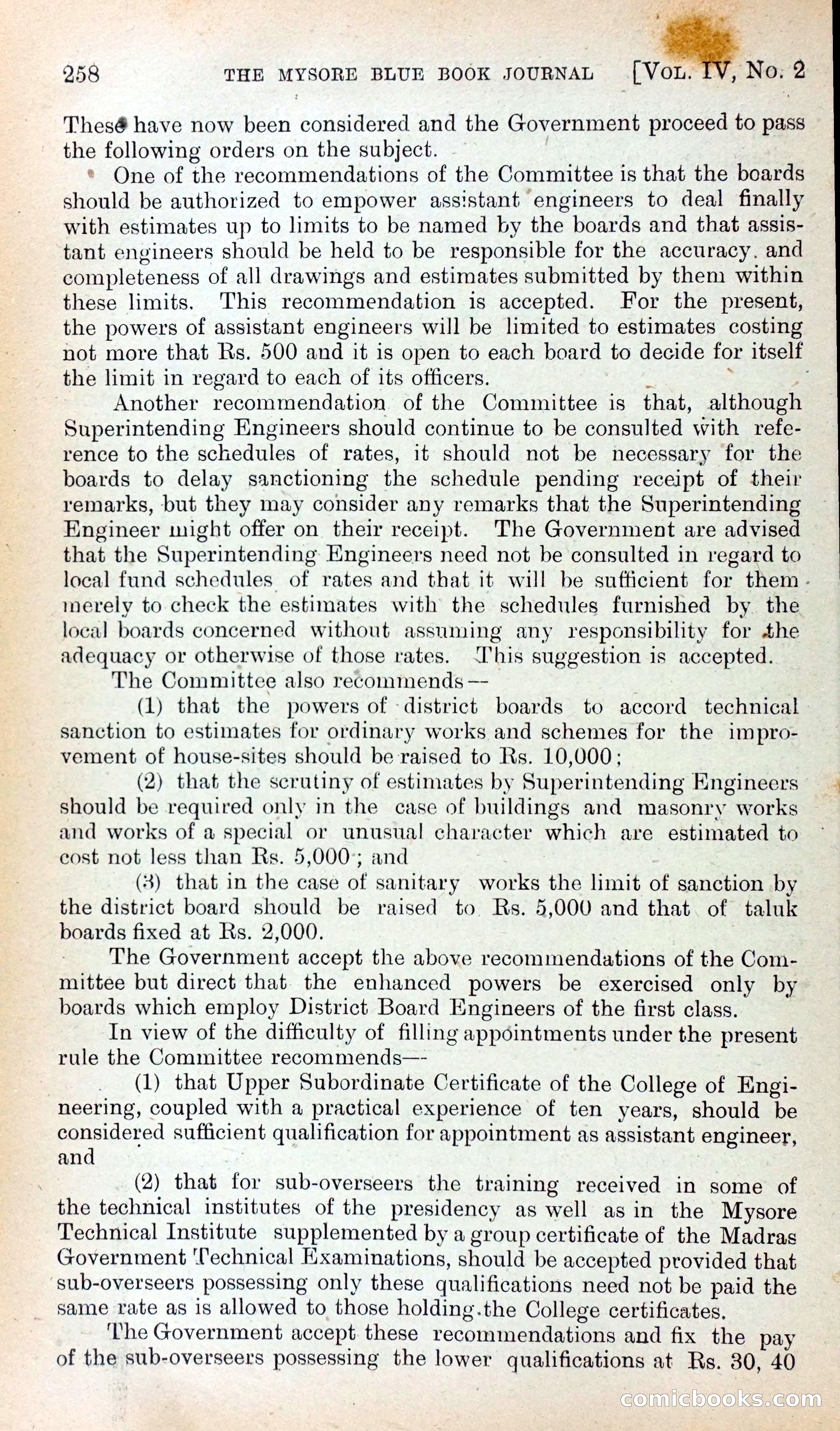 Mysore Blue Book Journal, Vol. IV — page 267 of 395