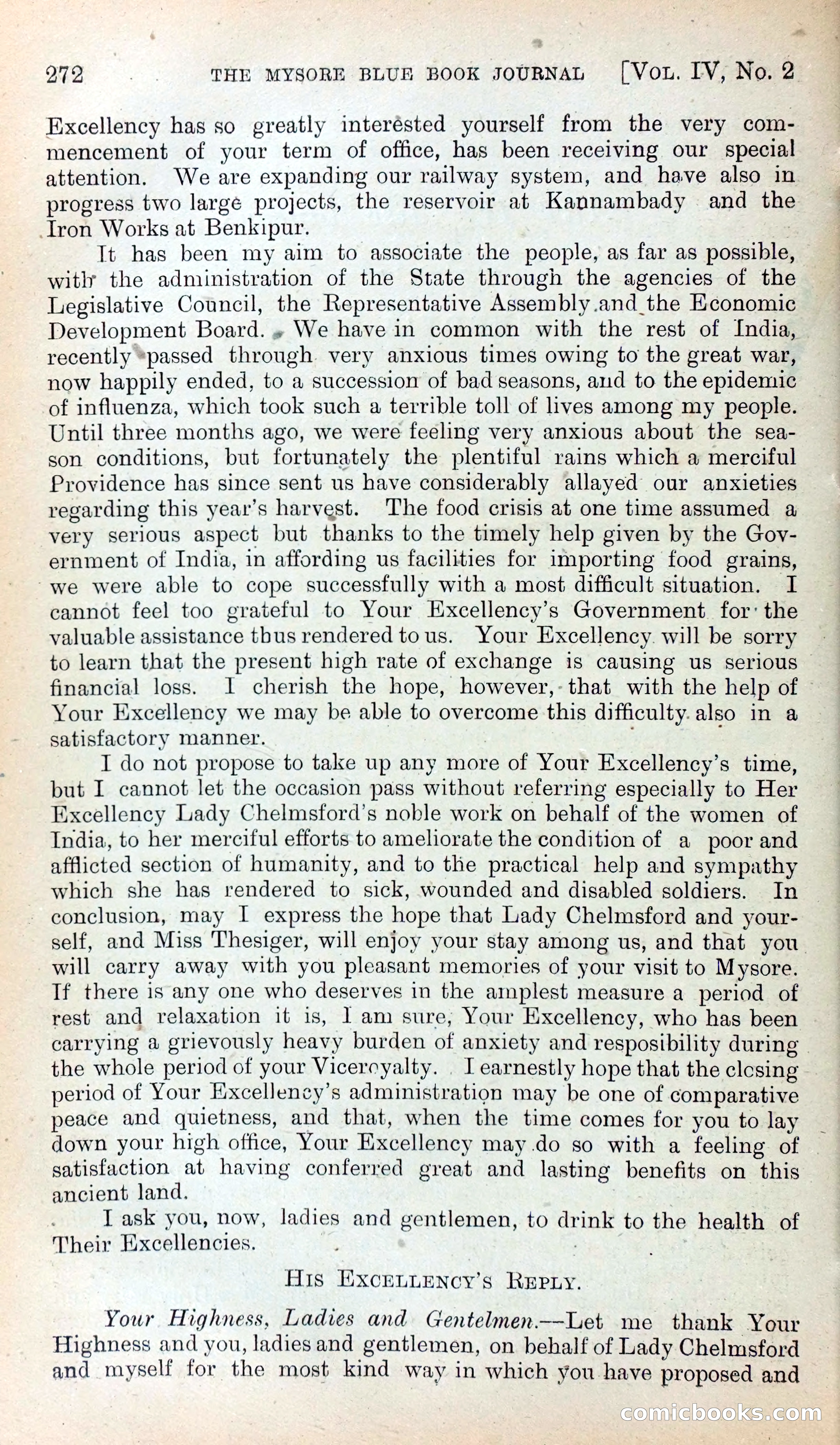 Mysore Blue Book Journal, Vol. IV — page 281 of 395