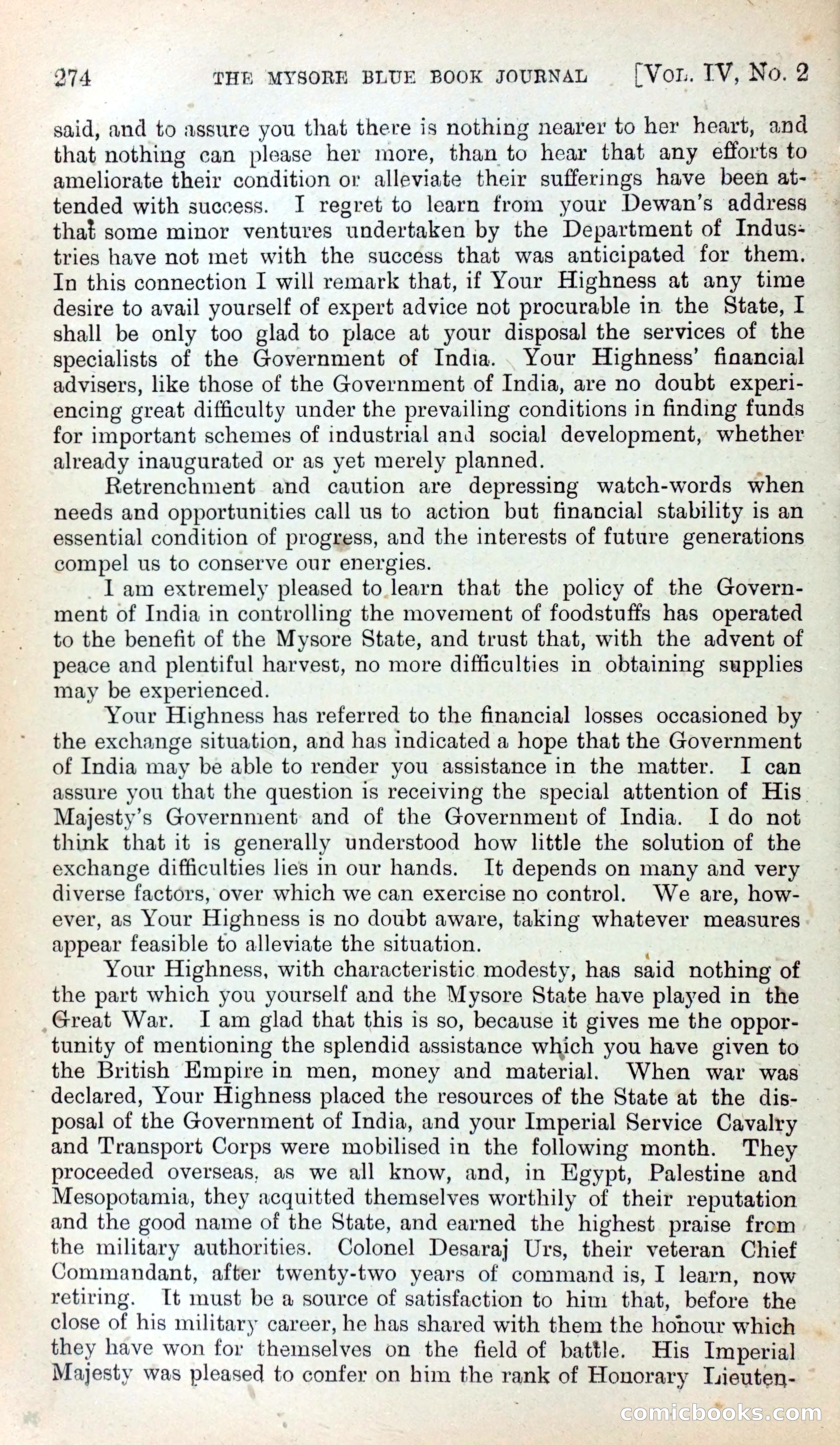 Mysore Blue Book Journal, Vol. IV — page 283 of 395