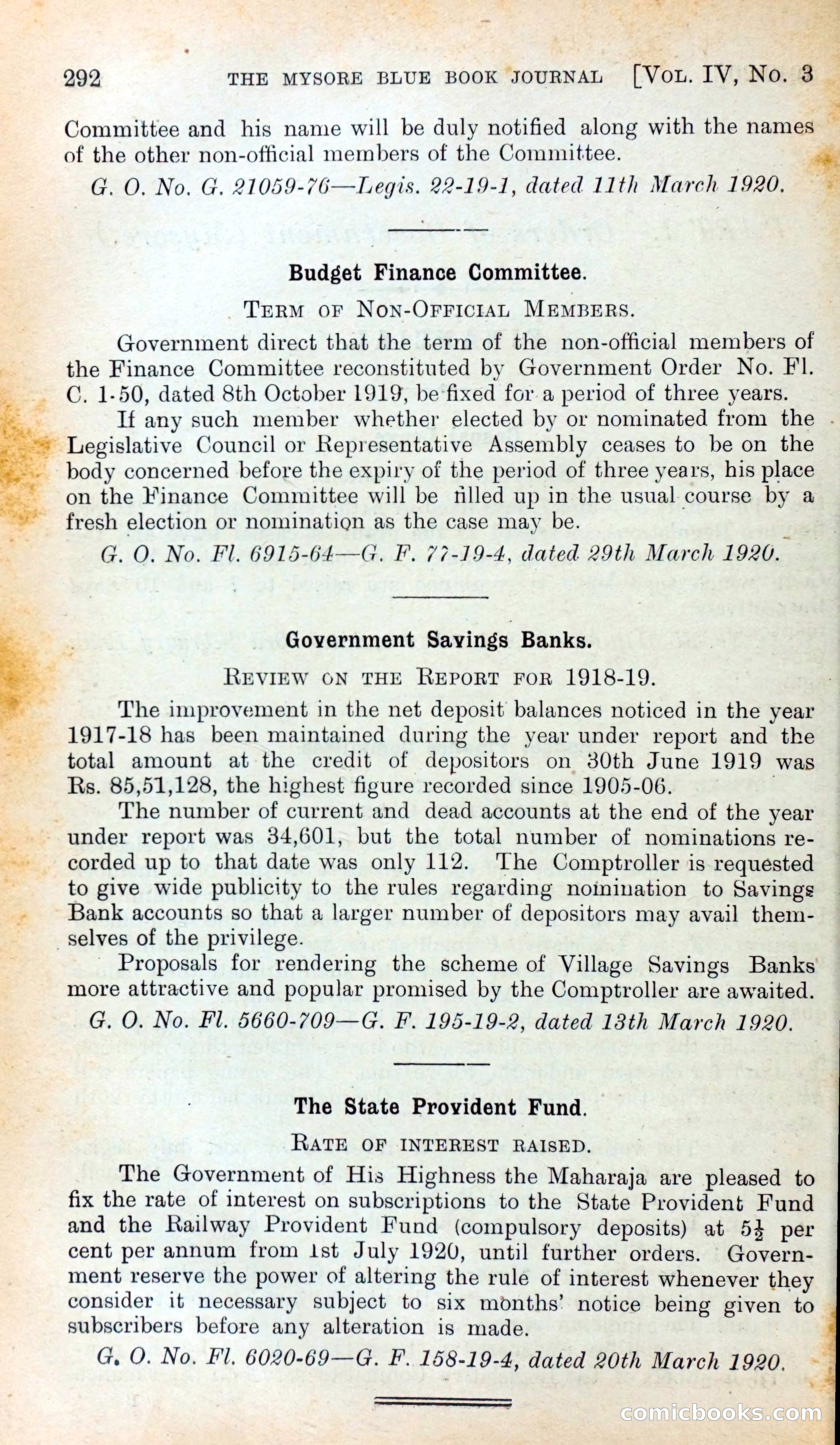 Mysore Blue Book Journal, Vol. IV — page 301 of 395