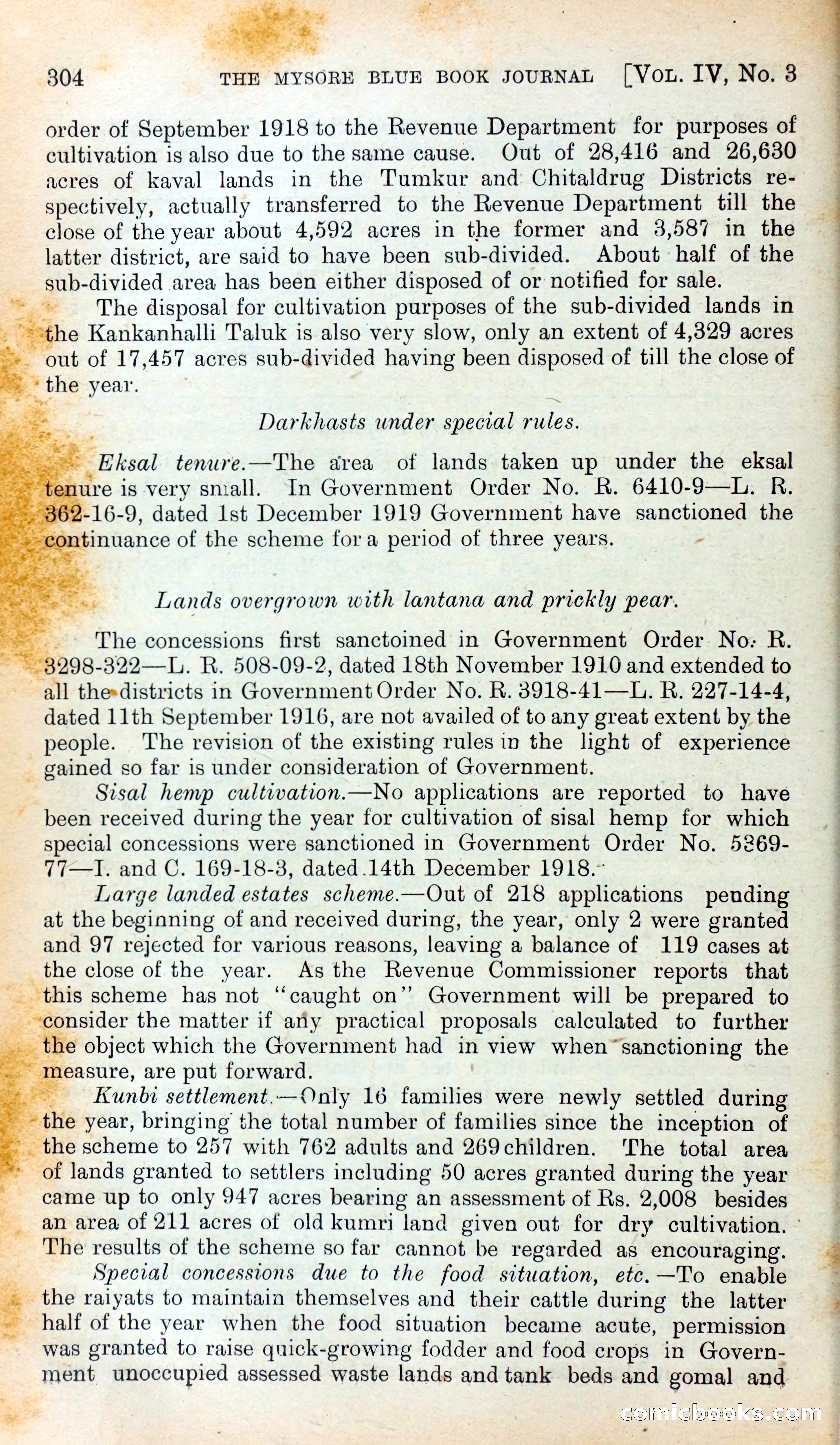 Mysore Blue Book Journal, Vol. IV — page 313 of 395