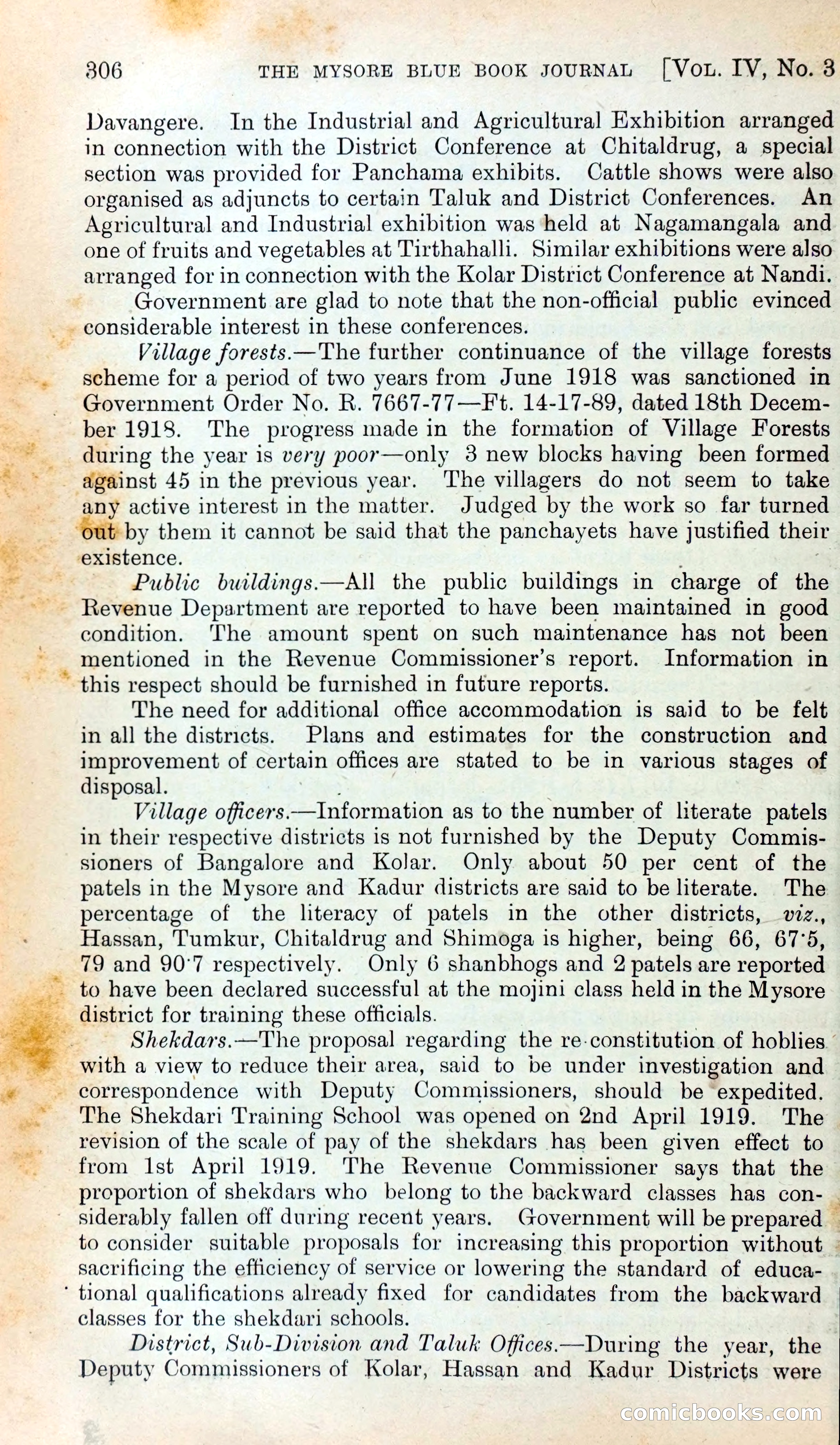 Mysore Blue Book Journal, Vol. IV — page 315 of 395