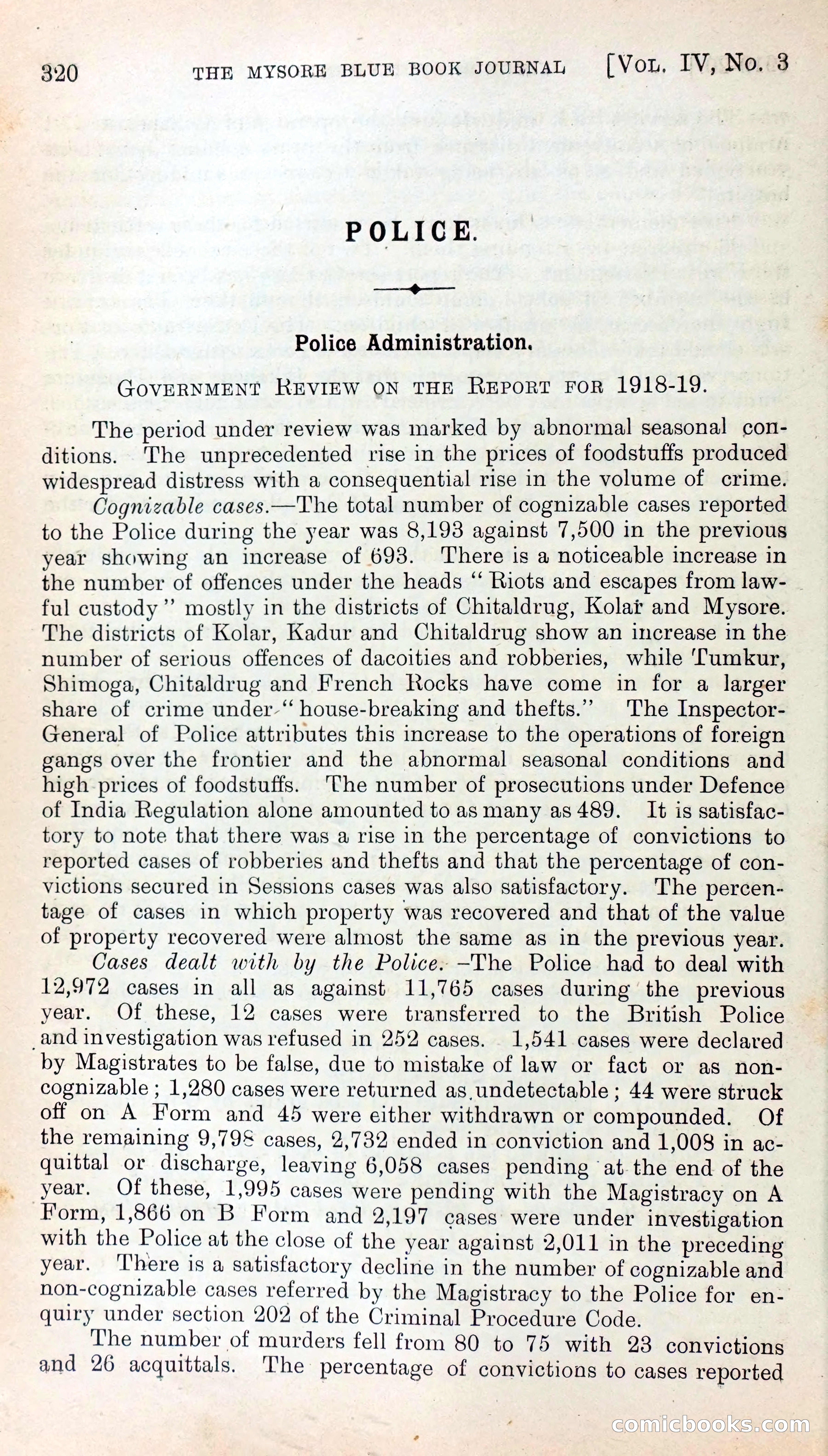 Mysore Blue Book Journal, Vol. IV — page 329 of 395