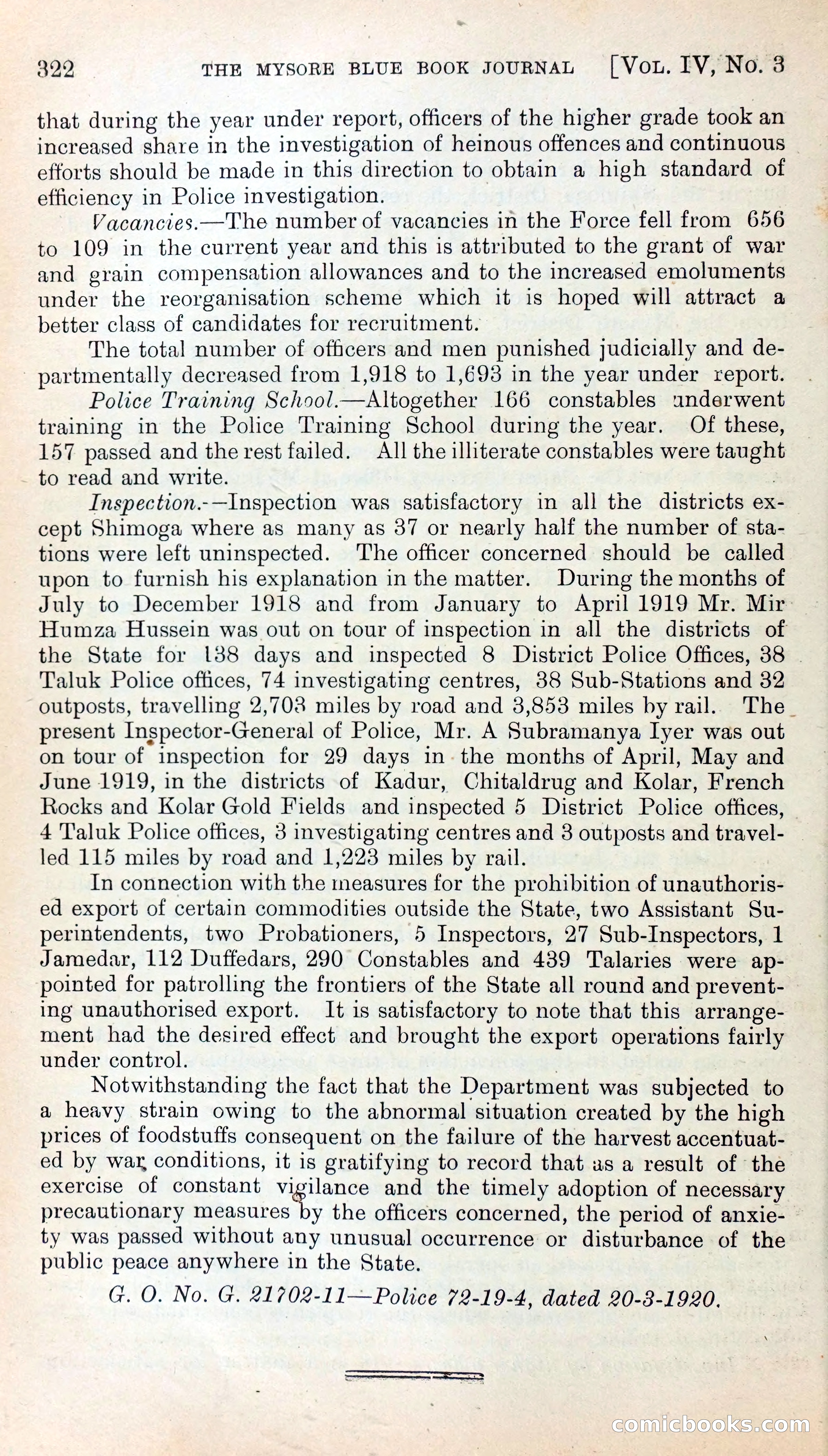 Mysore Blue Book Journal, Vol. IV — page 331 of 395