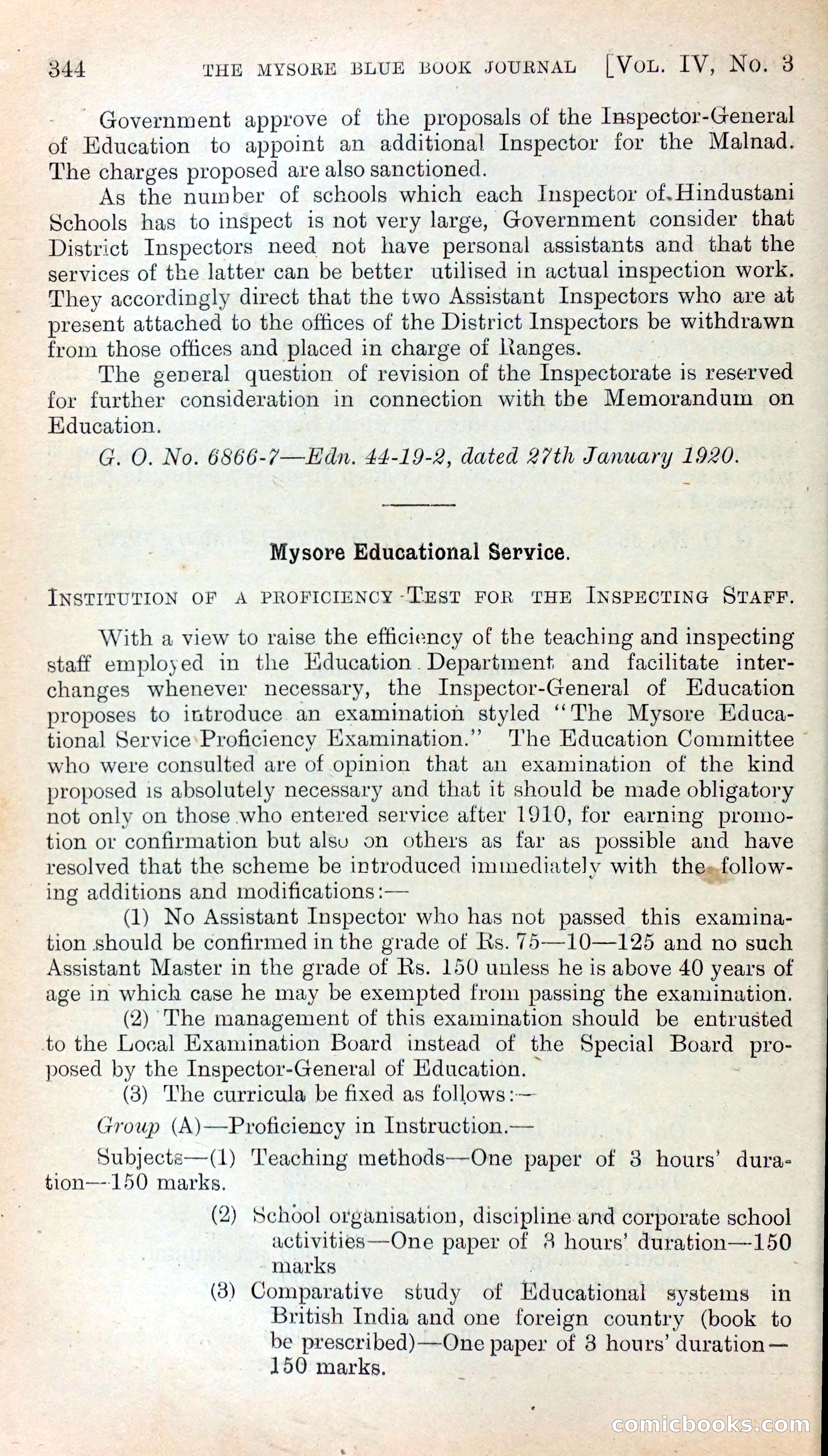 Mysore Blue Book Journal, Vol. IV — page 353 of 395