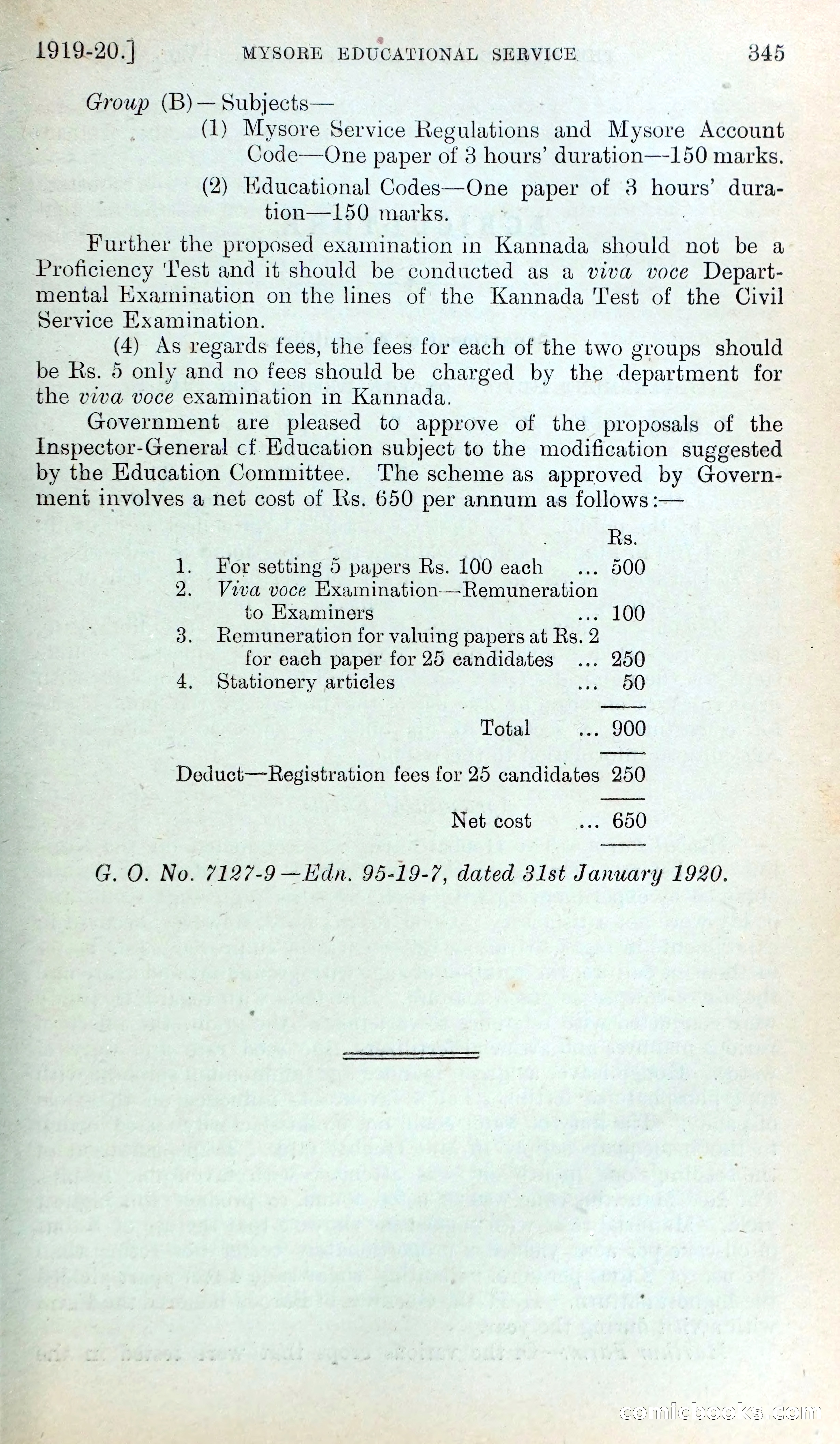 Mysore Blue Book Journal, Vol. IV — page 354 of 395