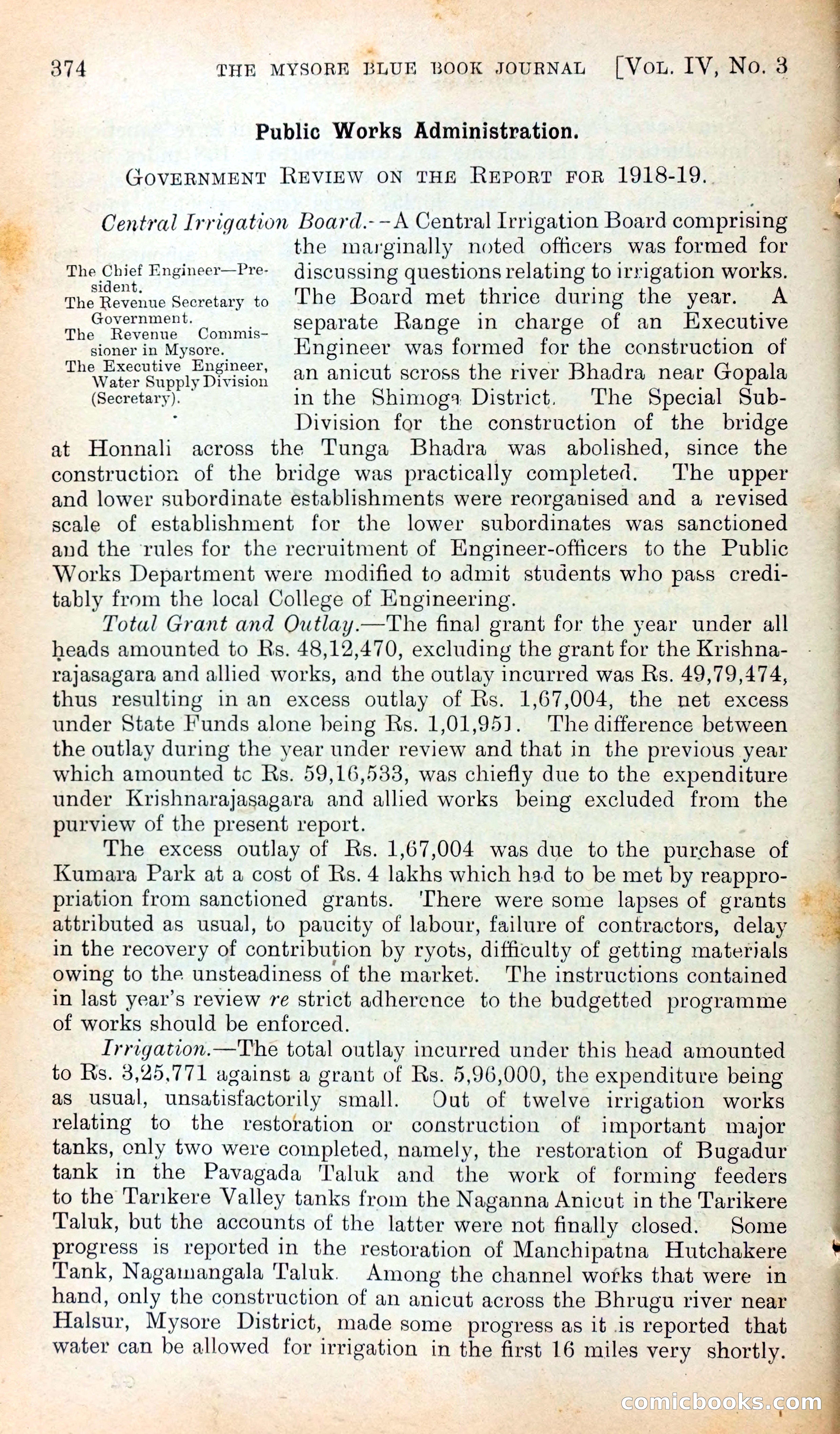Mysore Blue Book Journal, Vol. IV — page 385 of 395