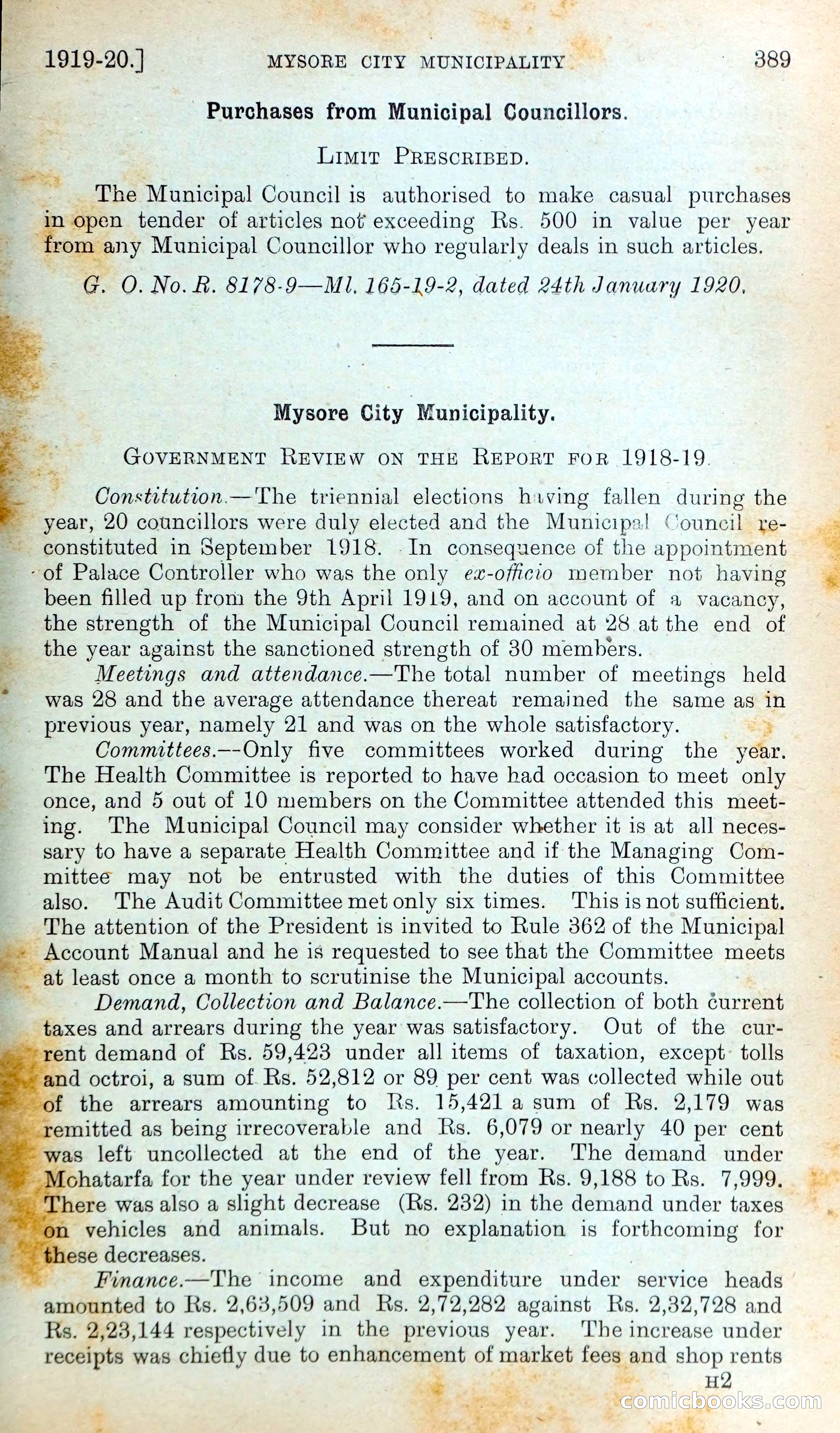 Mysore Blue Book Journal, Vol. IV — page 400 of 395