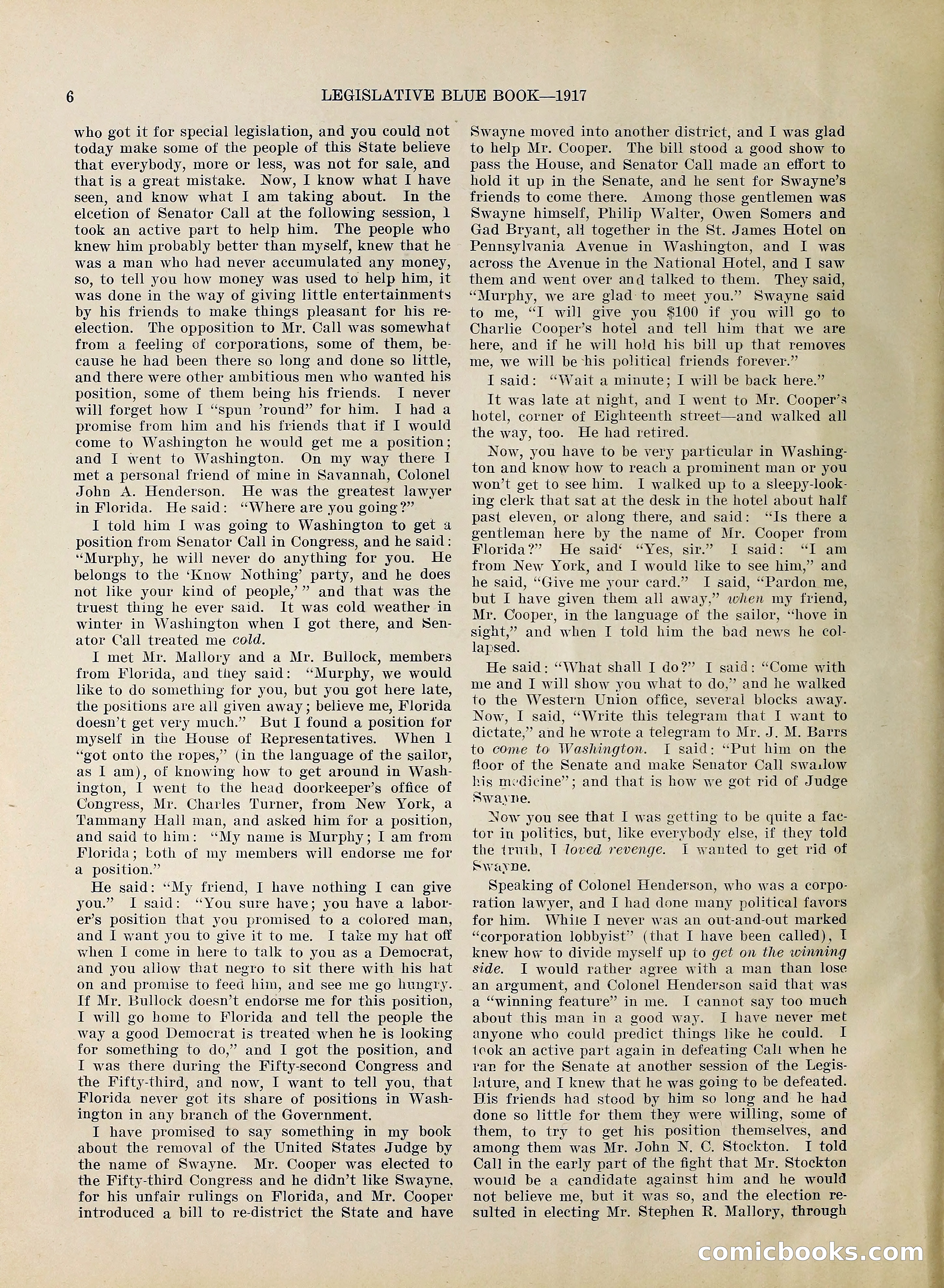 Legislative Blue Book, 1917 — page 15 of 148