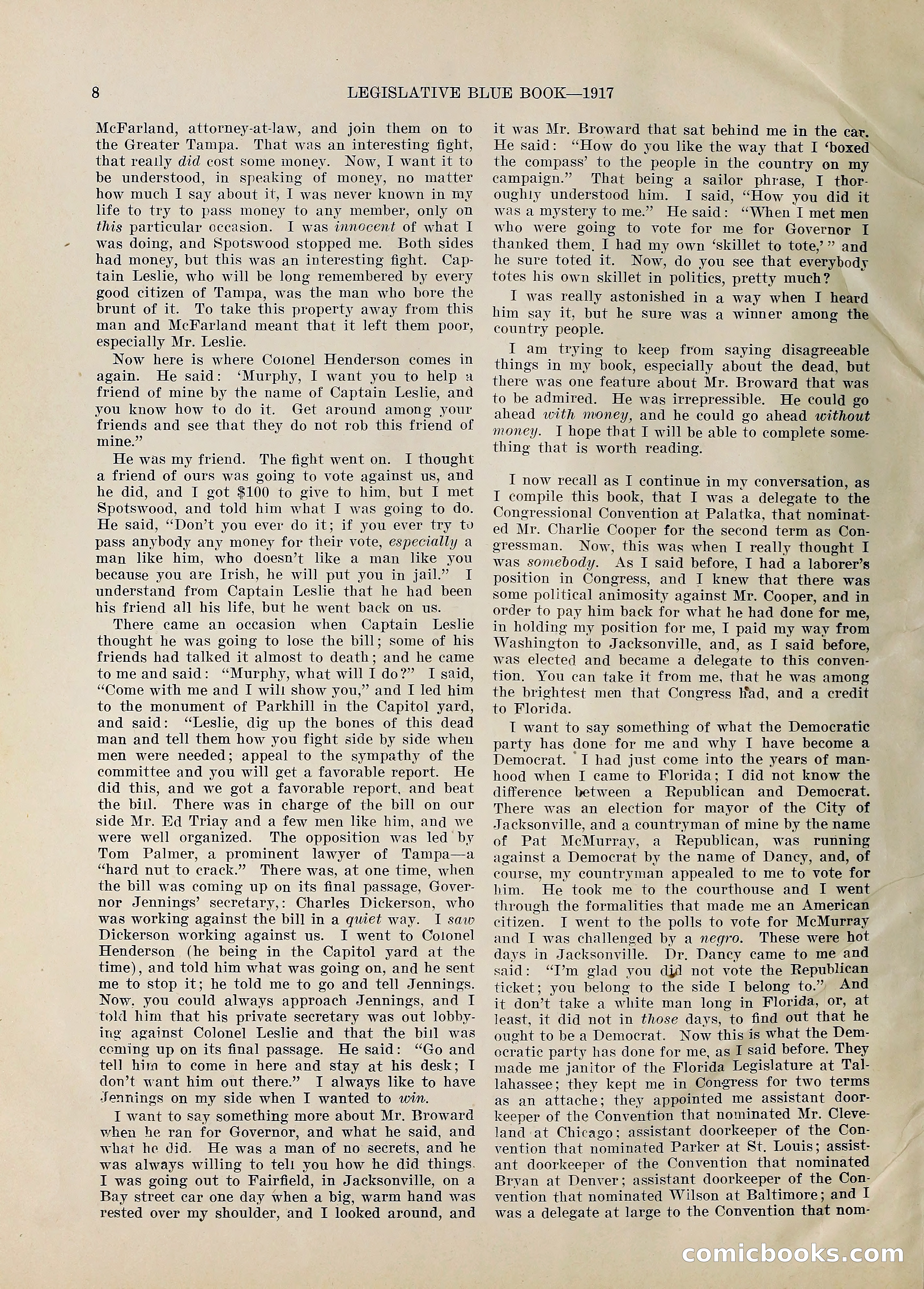 Legislative Blue Book, 1917 — page 17 of 148