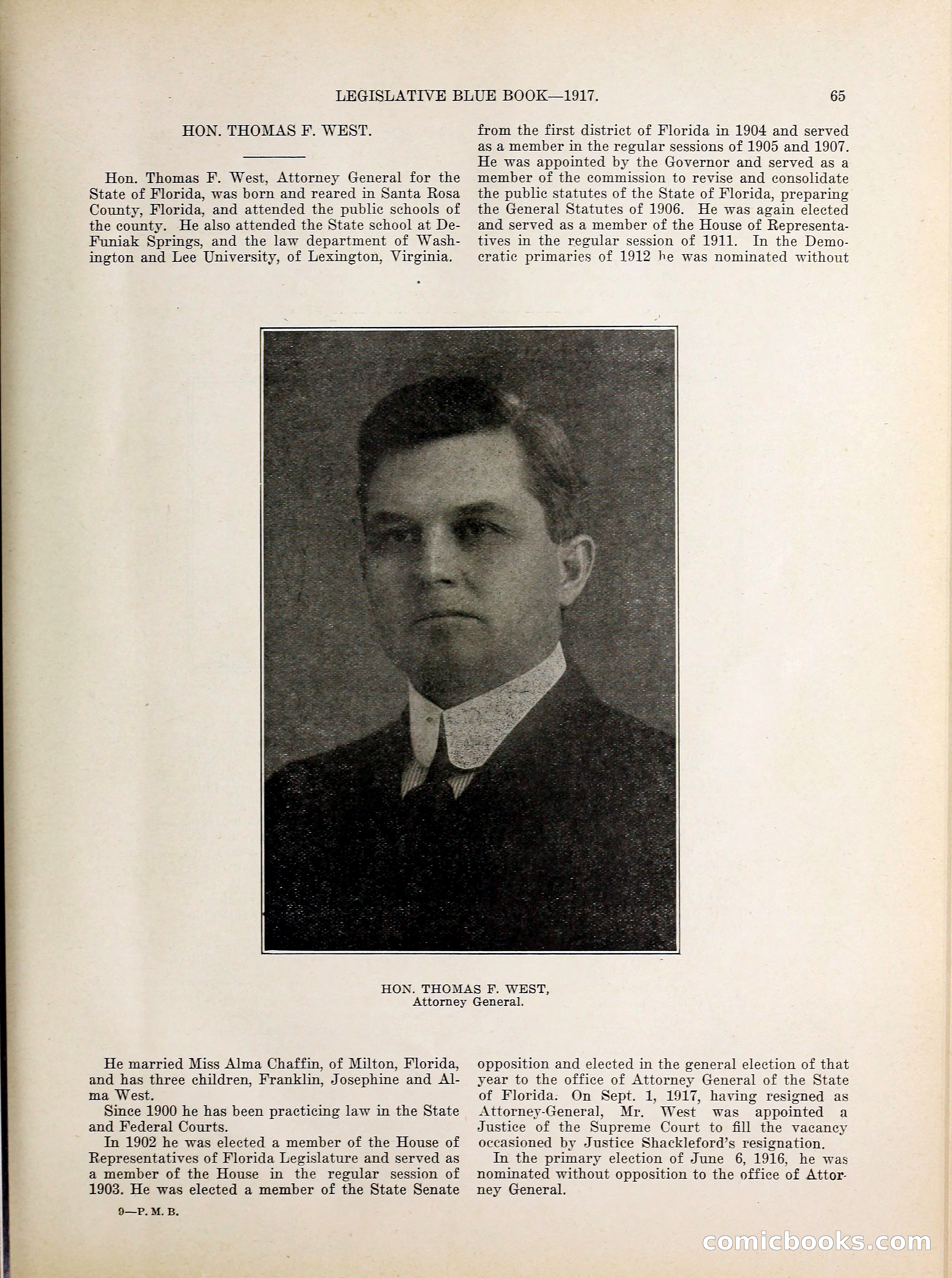 Legislative Blue Book, 1917 — page 74 of 148