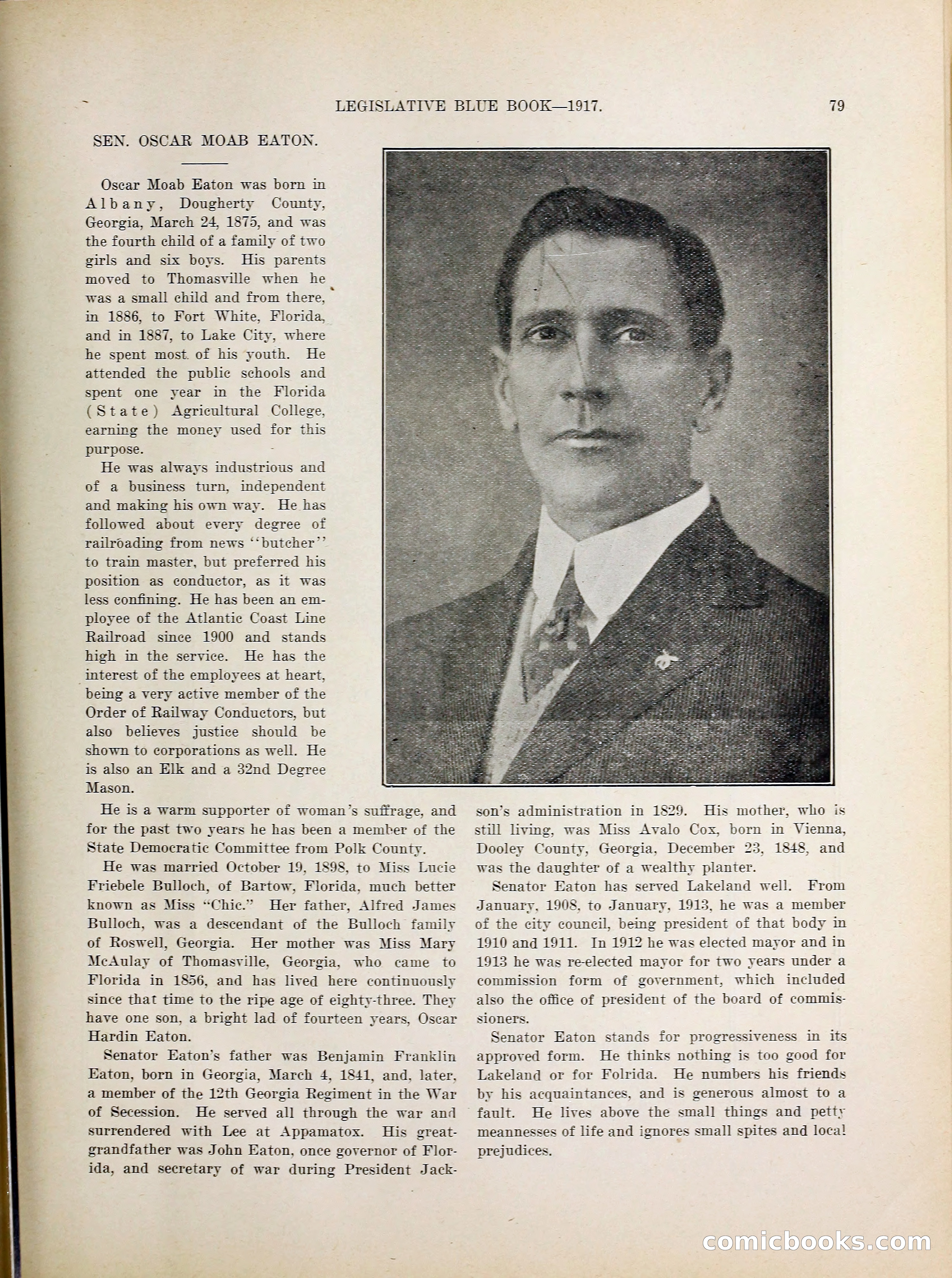 Legislative Blue Book, 1917 — page 88 of 148