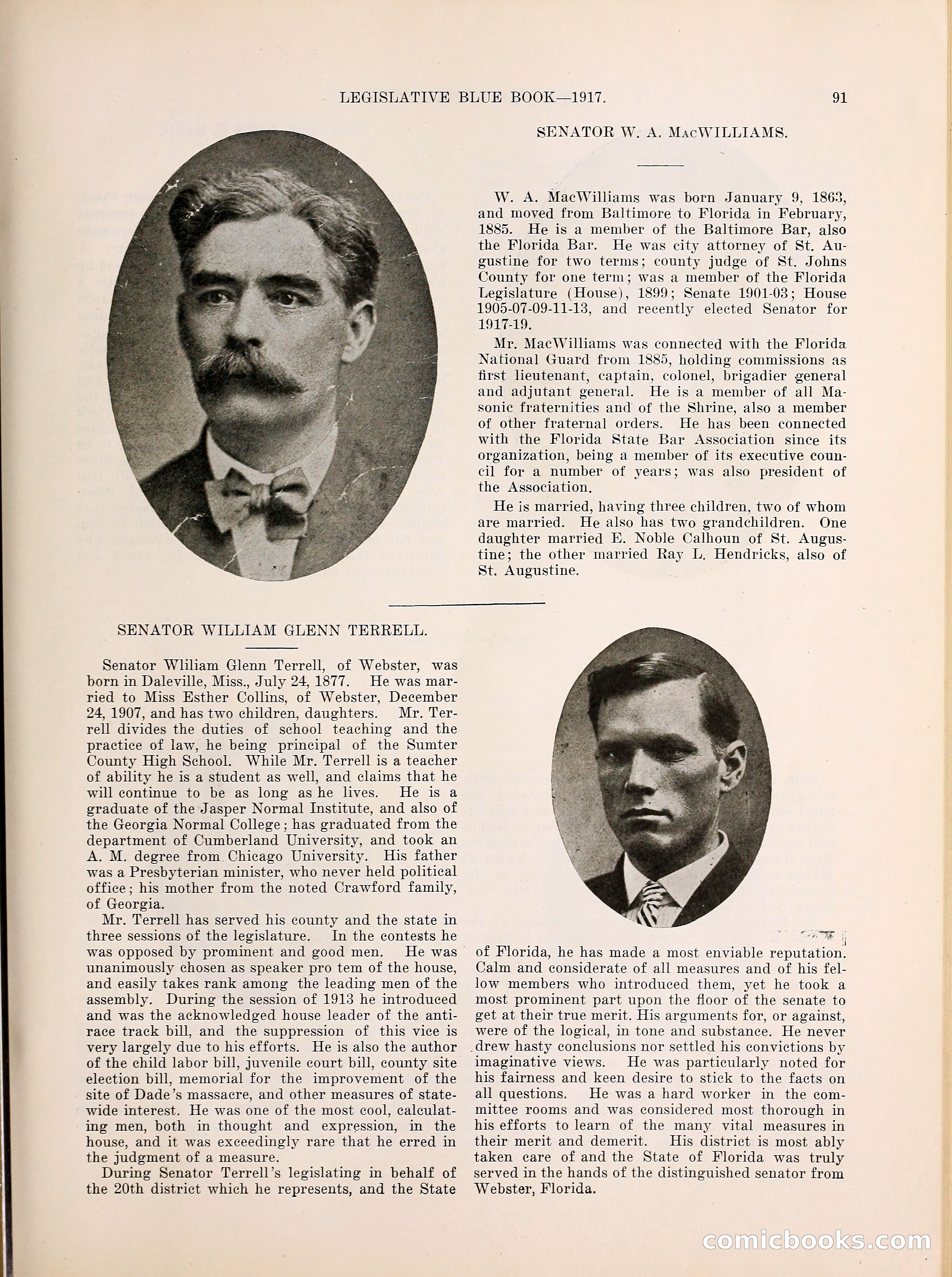 Legislative Blue Book, 1917 — page 100 of 148