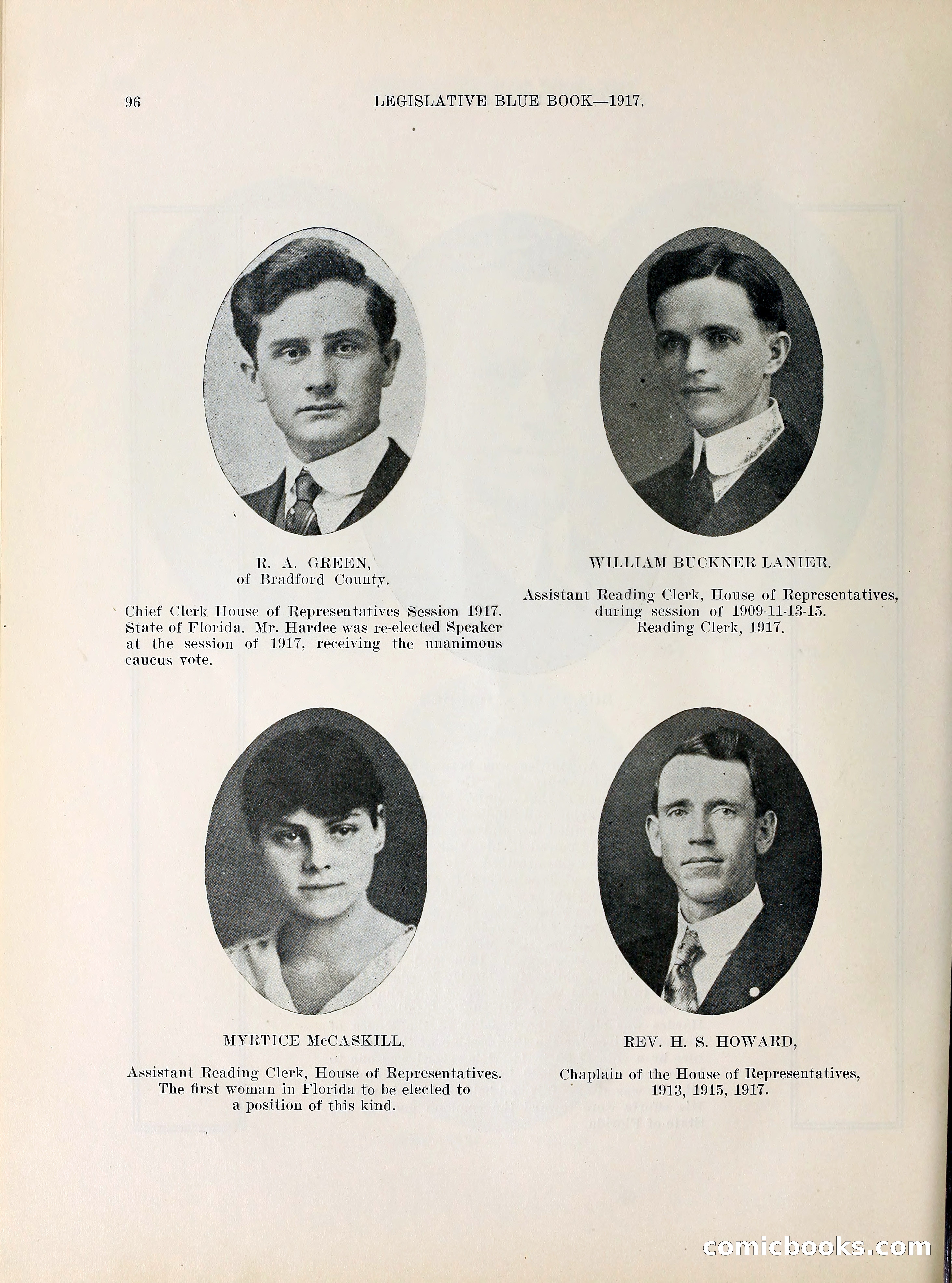 Legislative Blue Book, 1917 — page 105 of 148