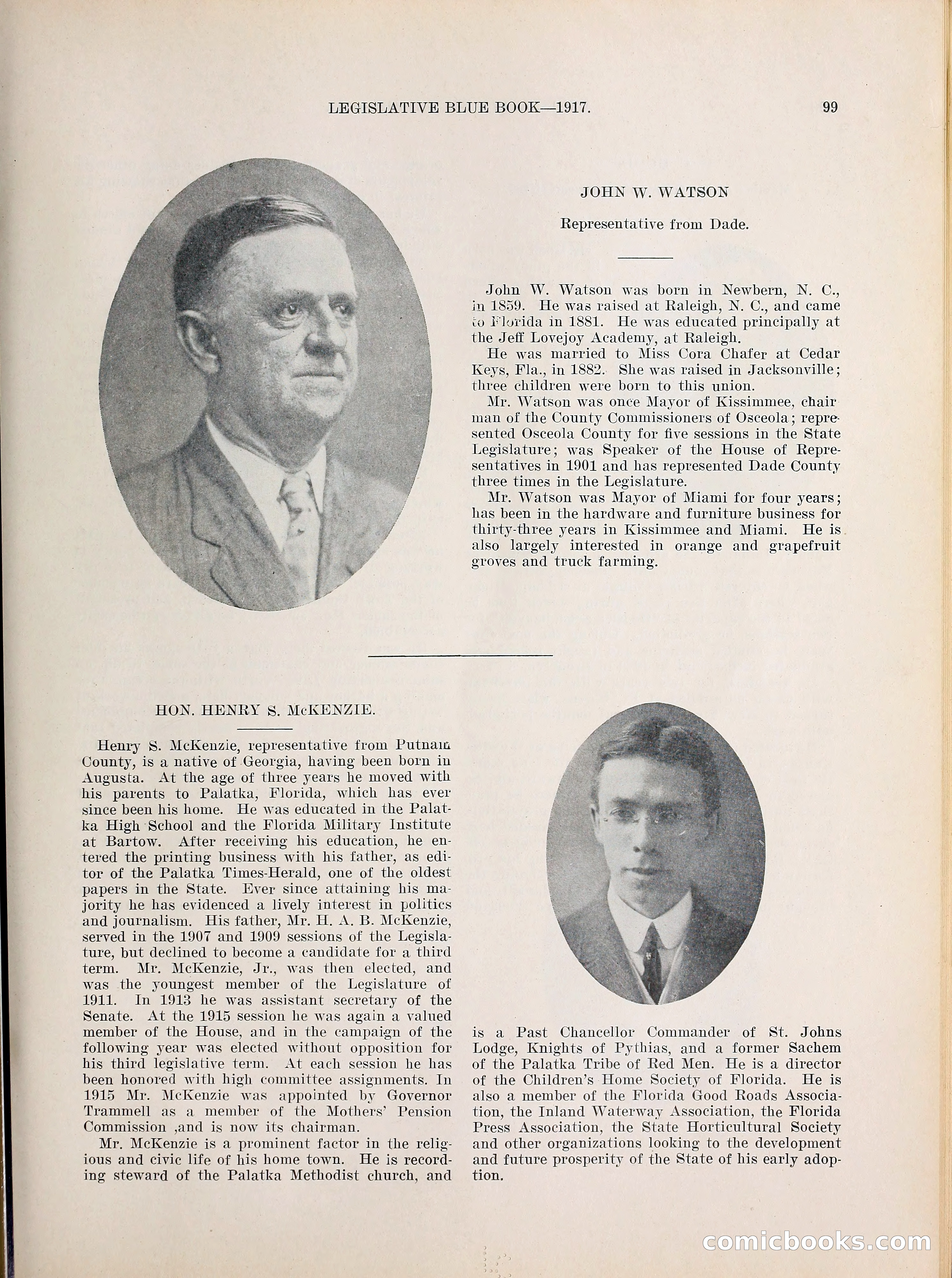 Legislative Blue Book, 1917 — page 108 of 148