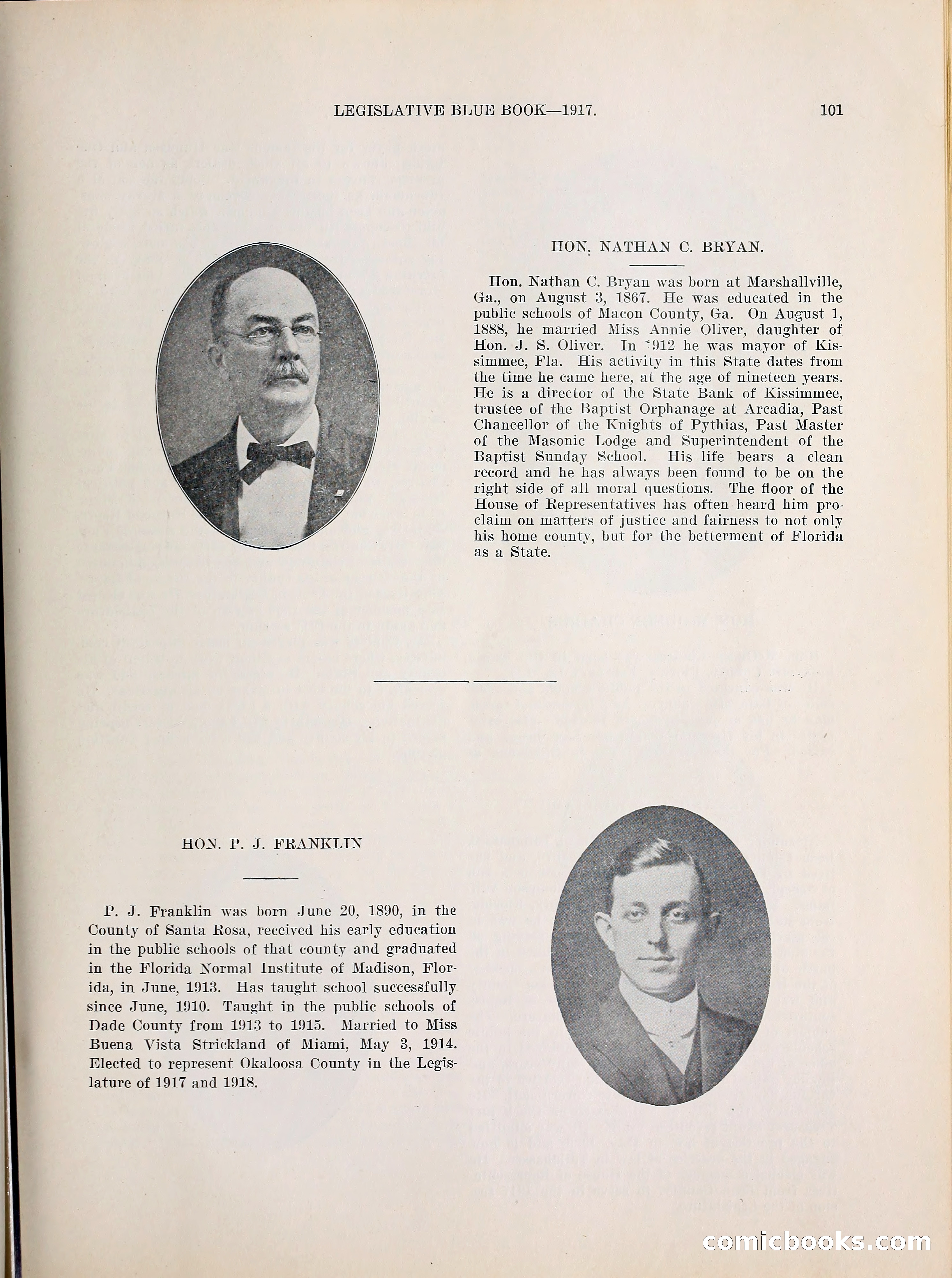 Legislative Blue Book, 1917 — page 110 of 148