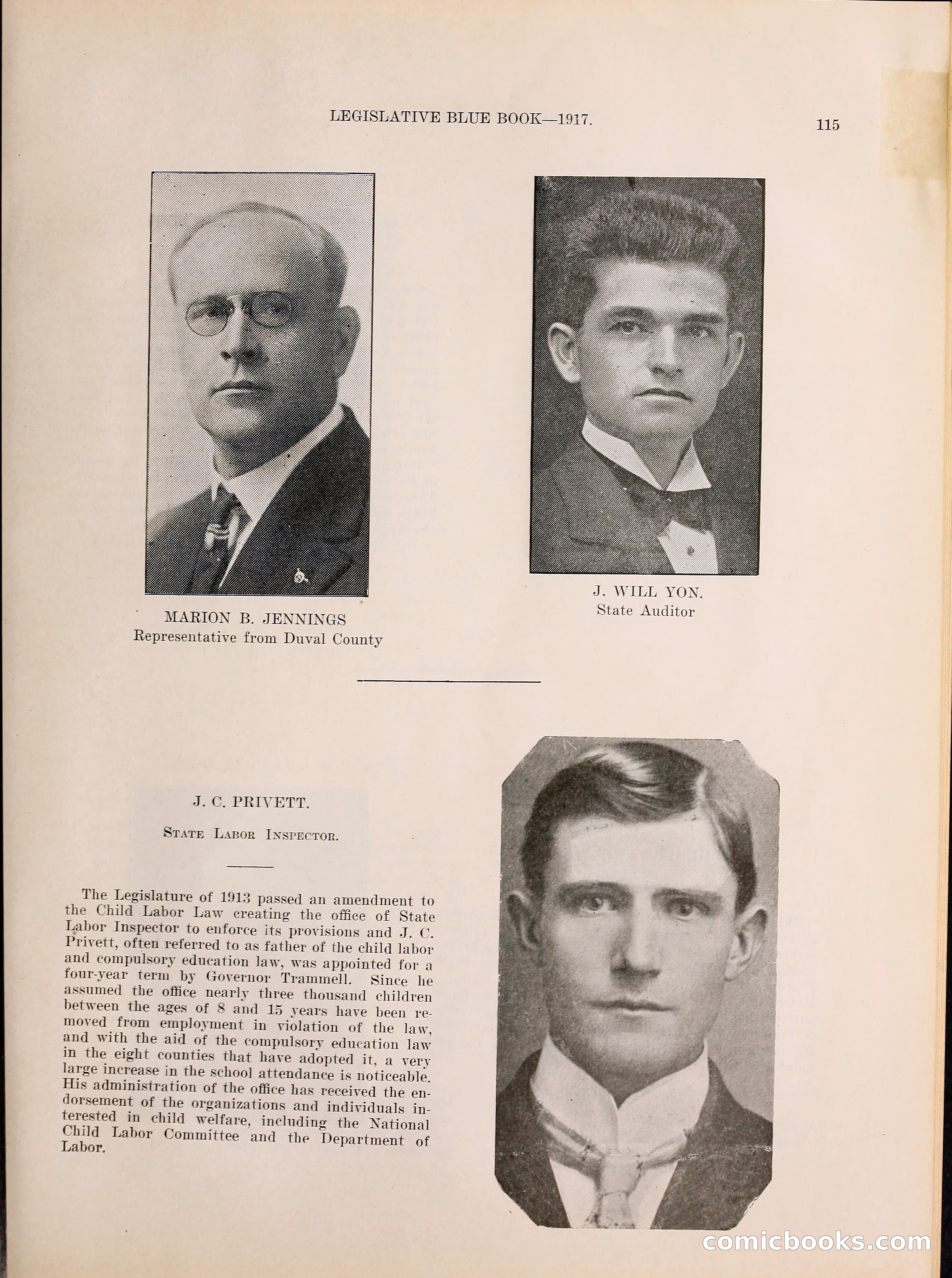 Legislative Blue Book, 1917 — page 124 of 148