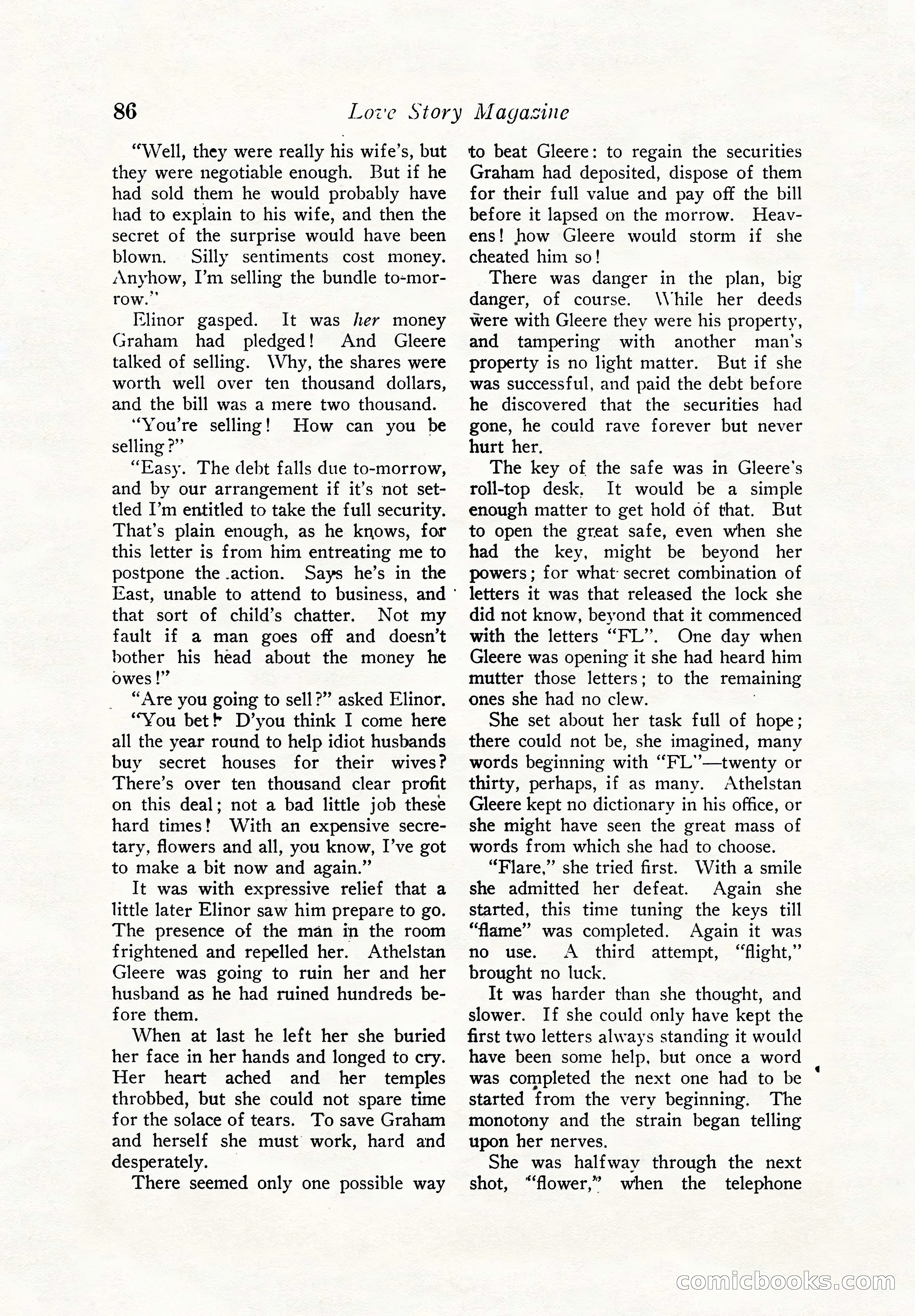Illustrated Love Story Magazine — page 88 of 148