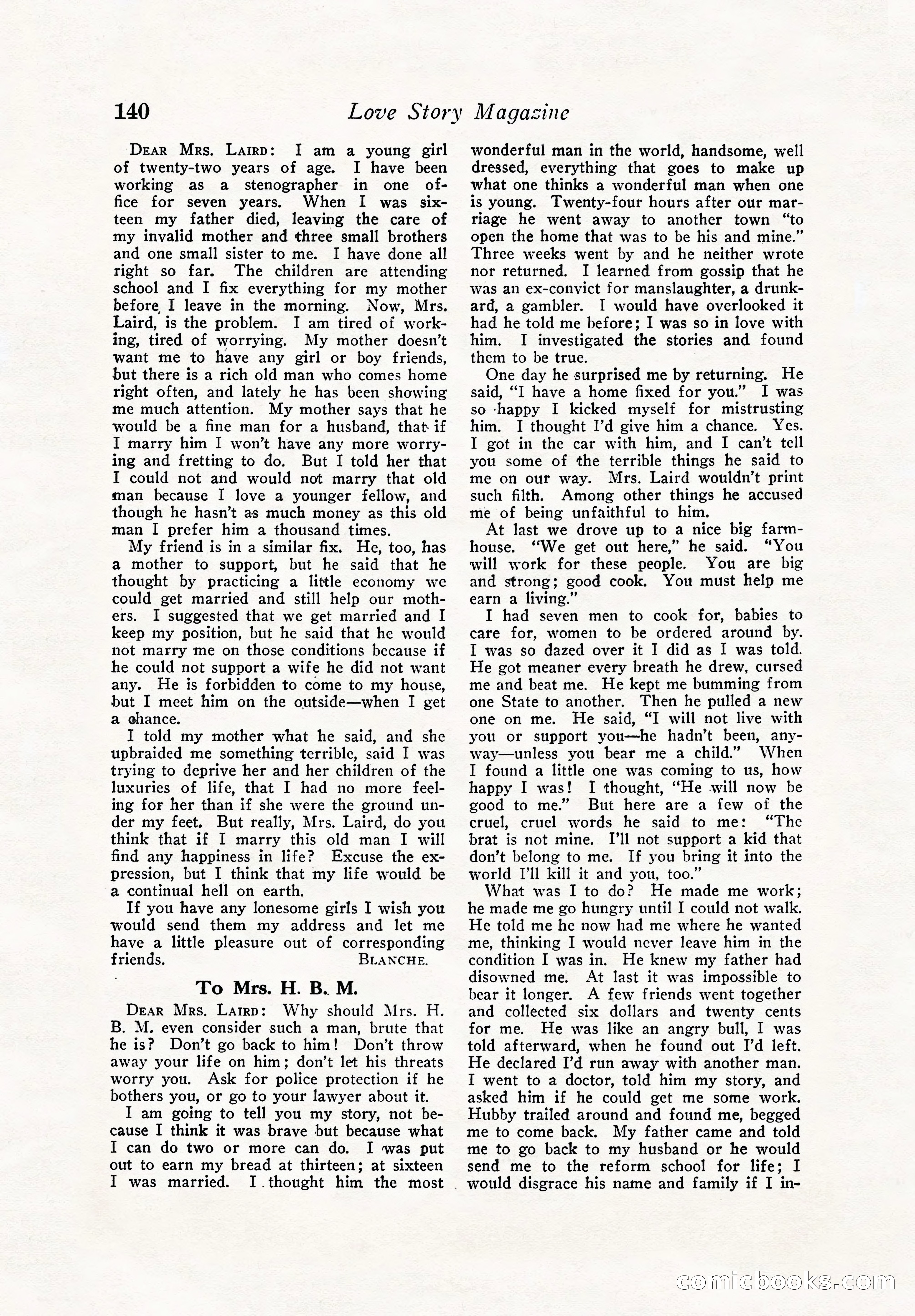 Illustrated Love Story Magazine — page 142 of 148