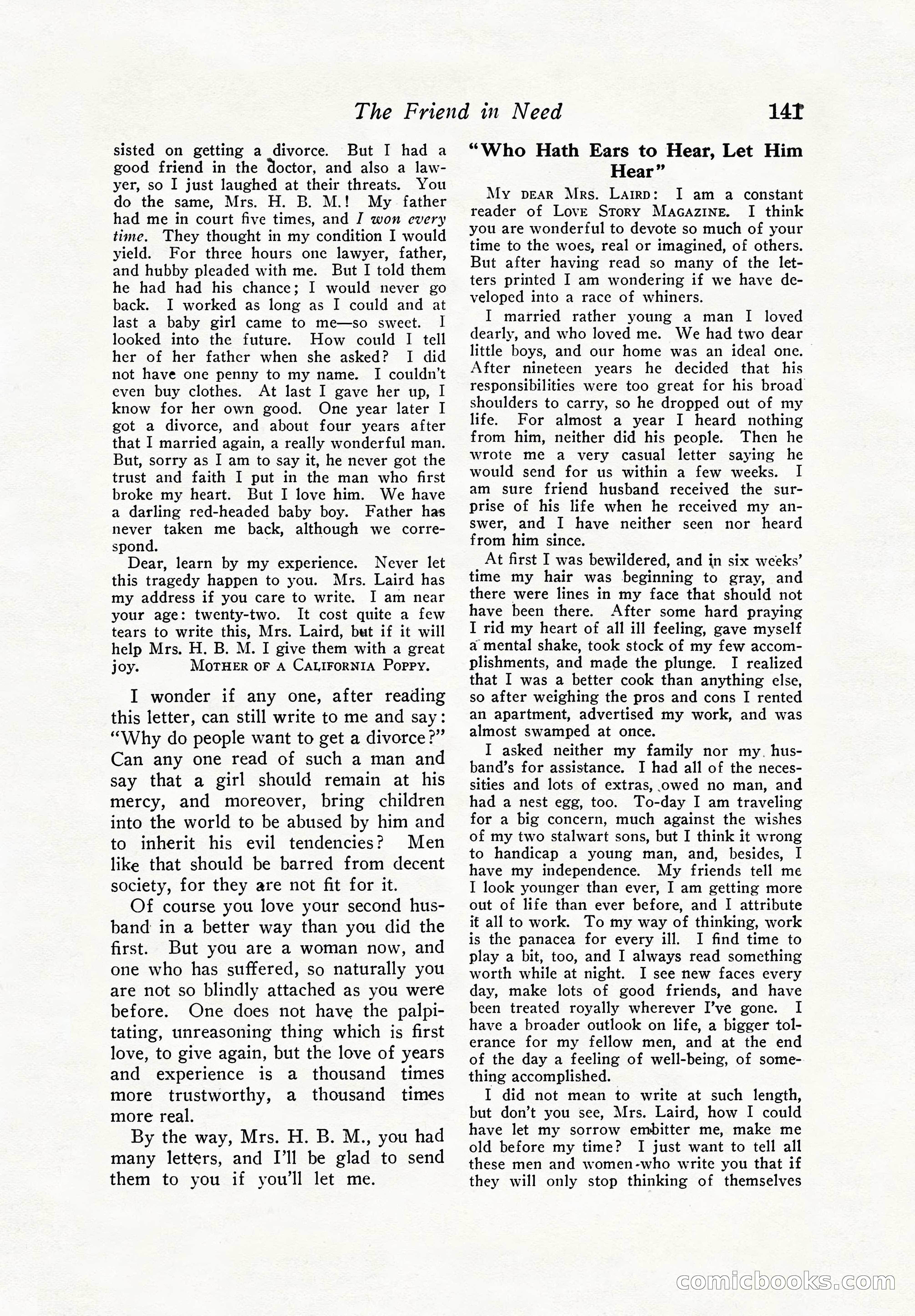 Illustrated Love Story Magazine — page 143 of 148
