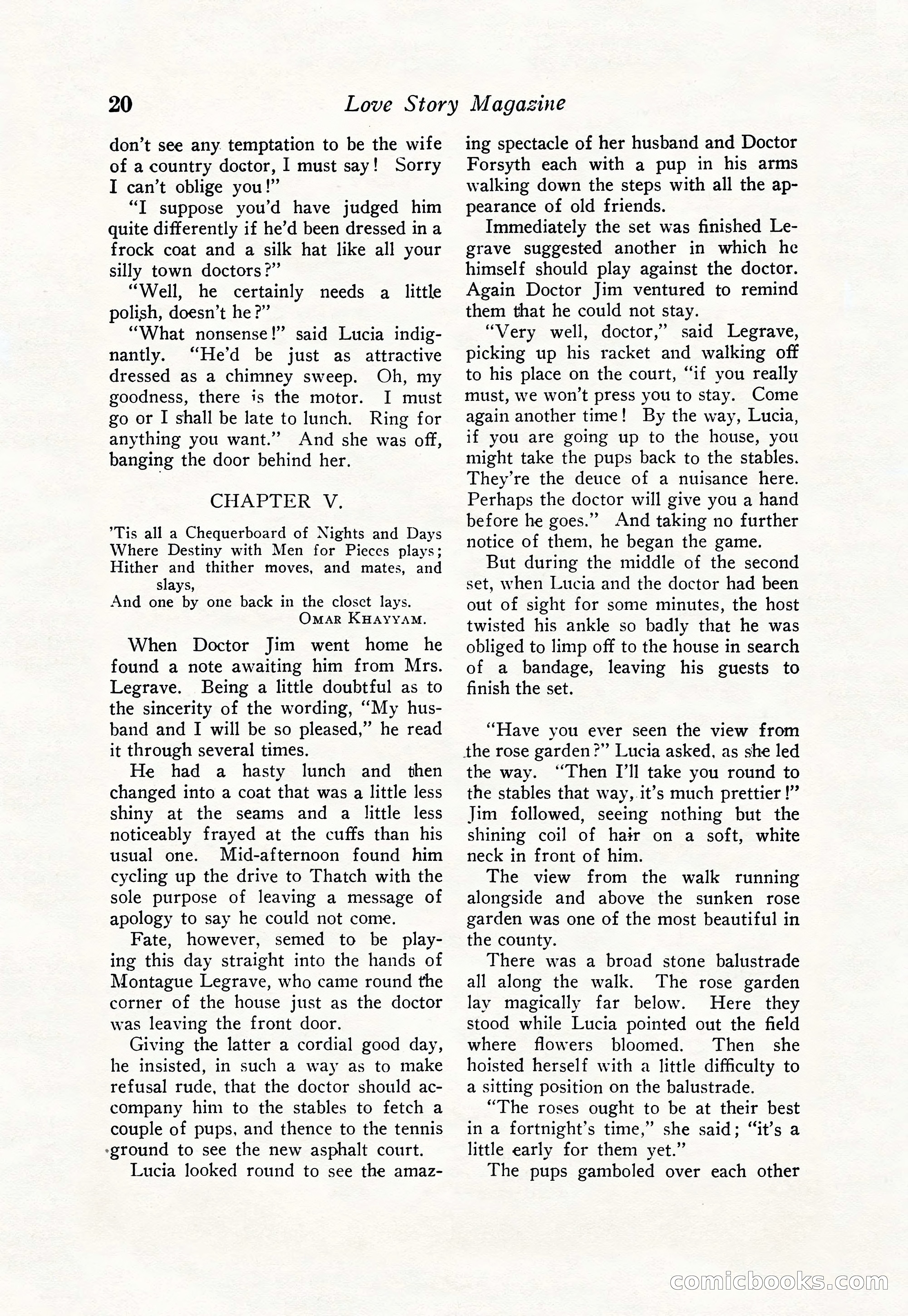Love Story Magazine, June 23, 1923 — page 22 of 148