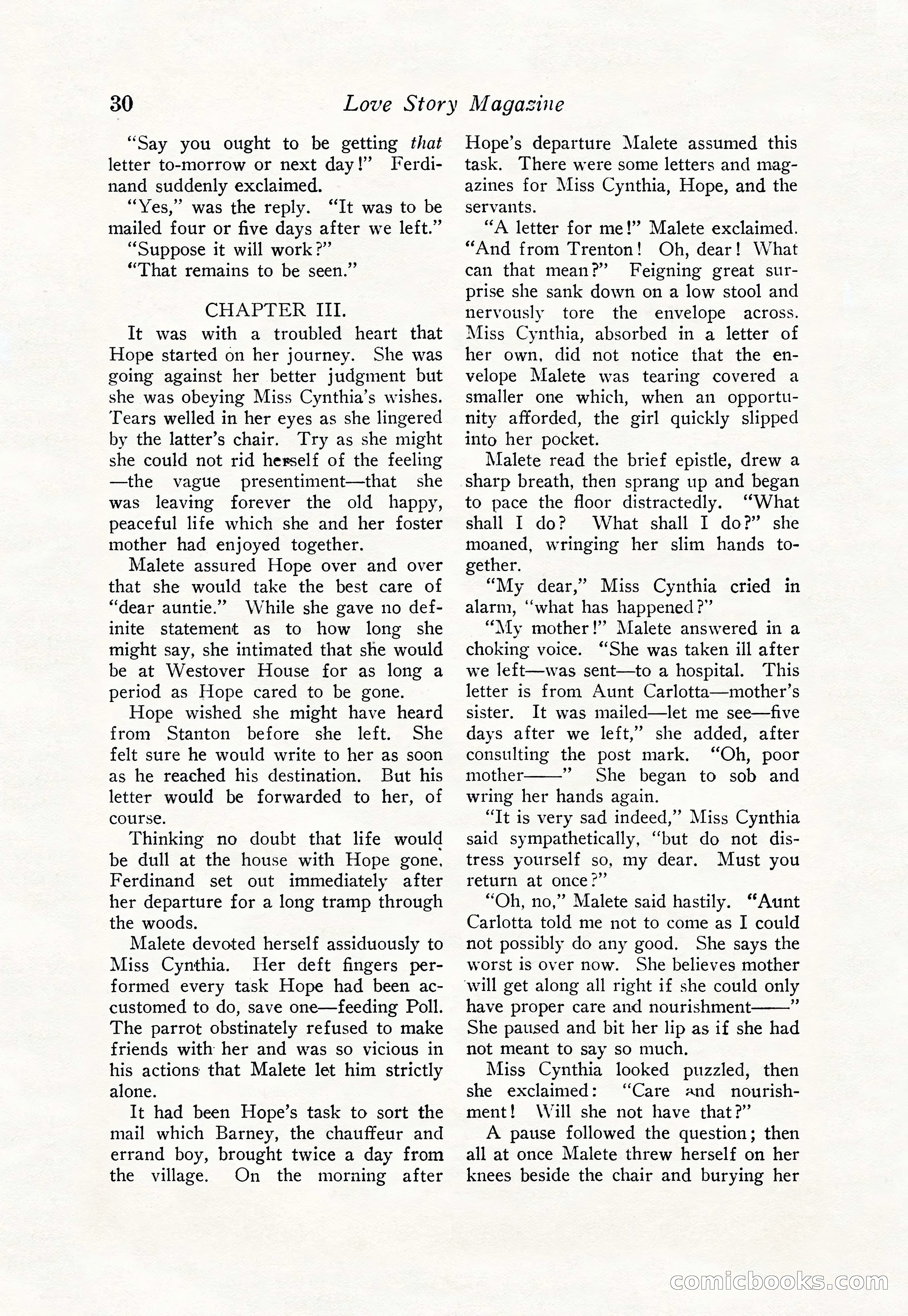 Love Story Magazine, June 23, 1923 — page 32 of 148