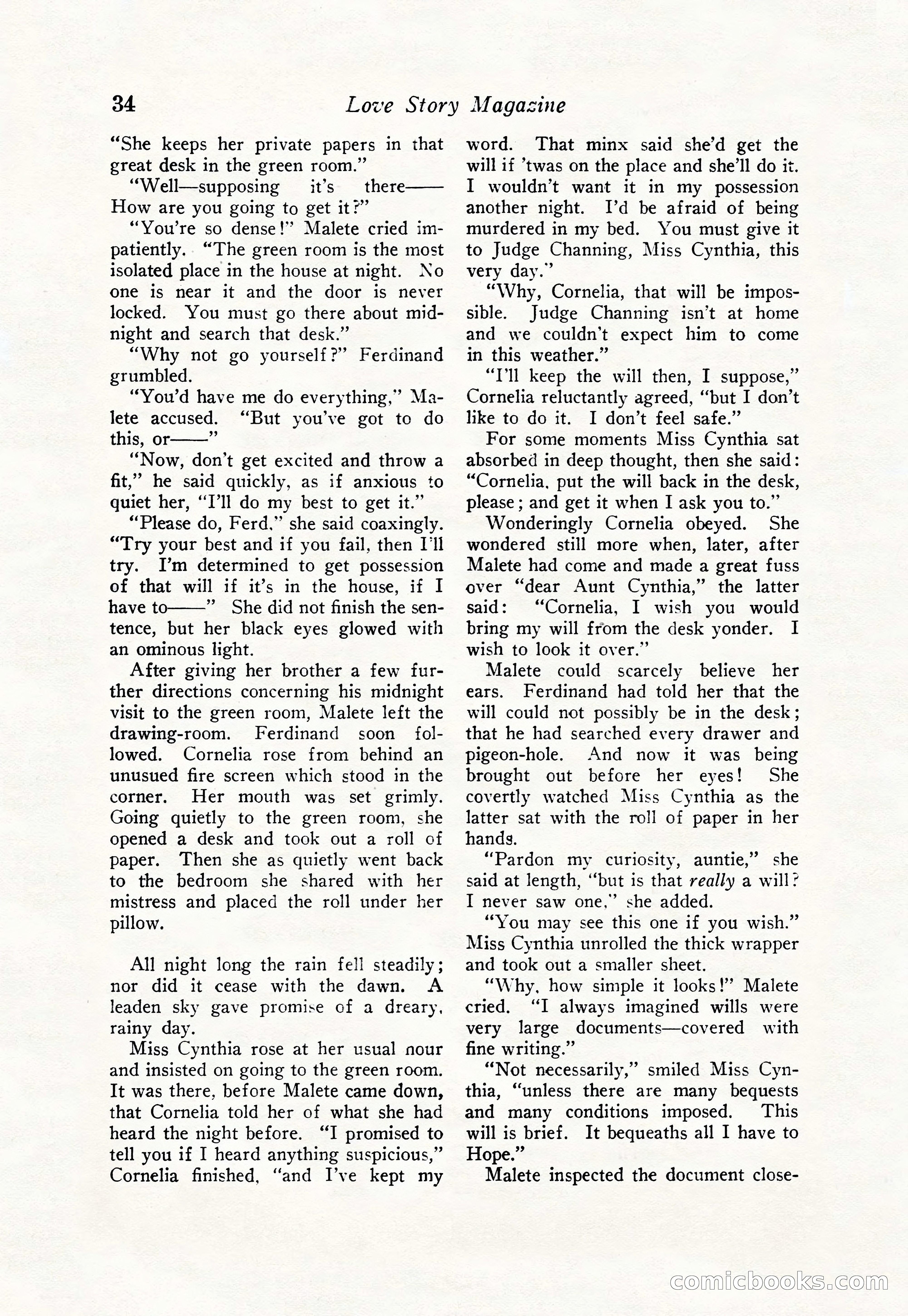 Love Story Magazine, June 23, 1923 — page 36 of 148