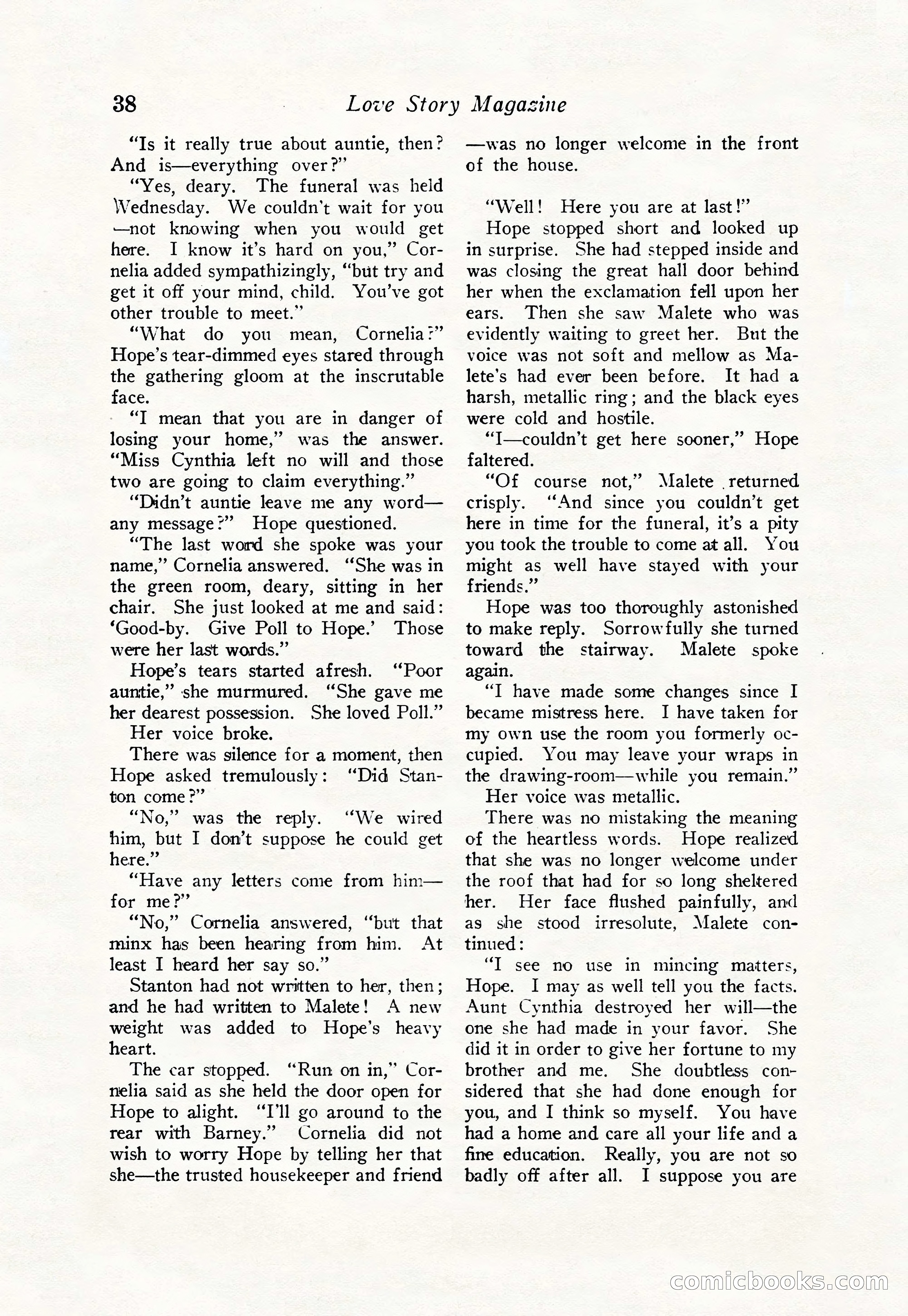 Love Story Magazine, June 23, 1923 — page 40 of 148