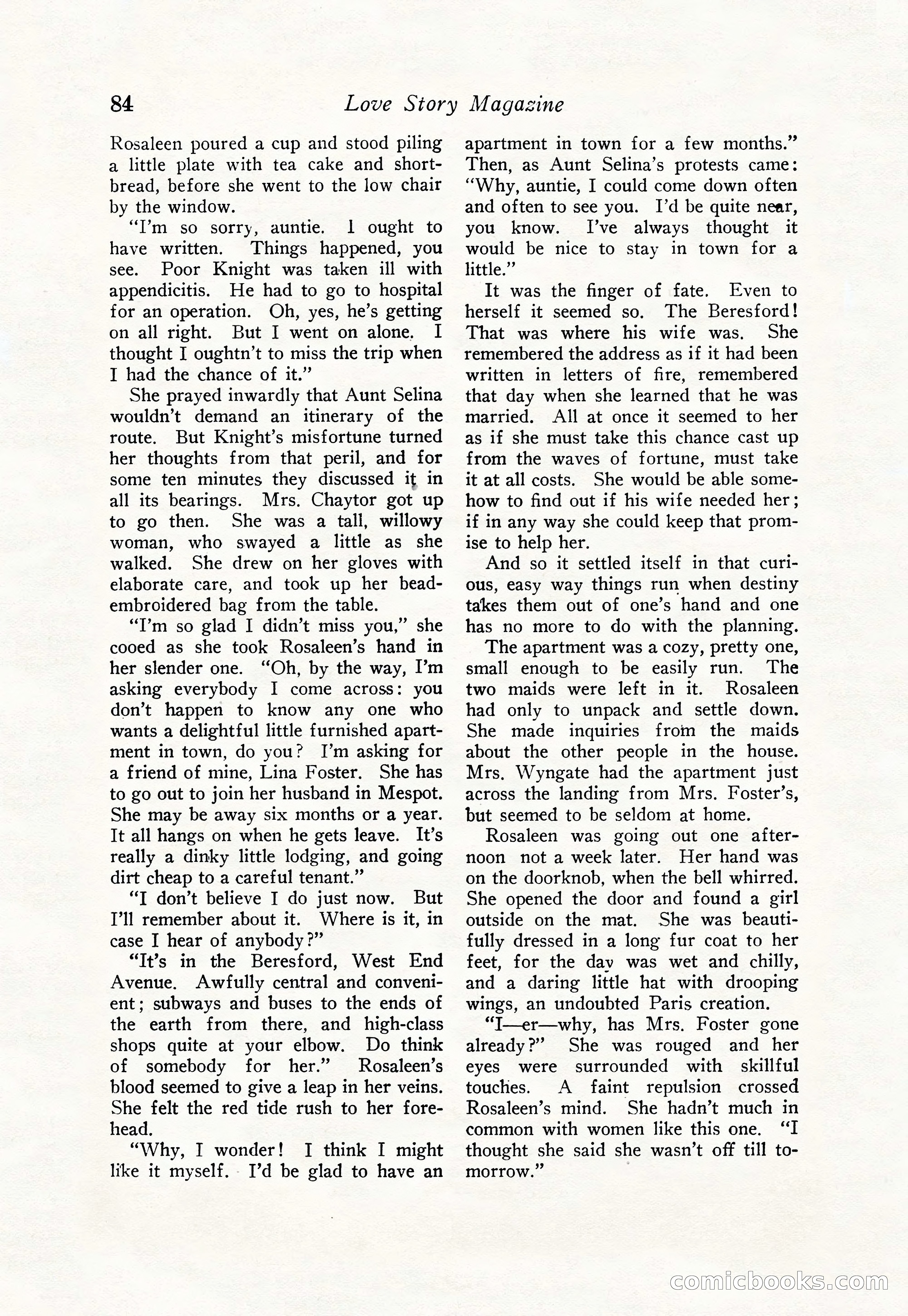 Love Story Magazine, June 23, 1923 — page 86 of 148