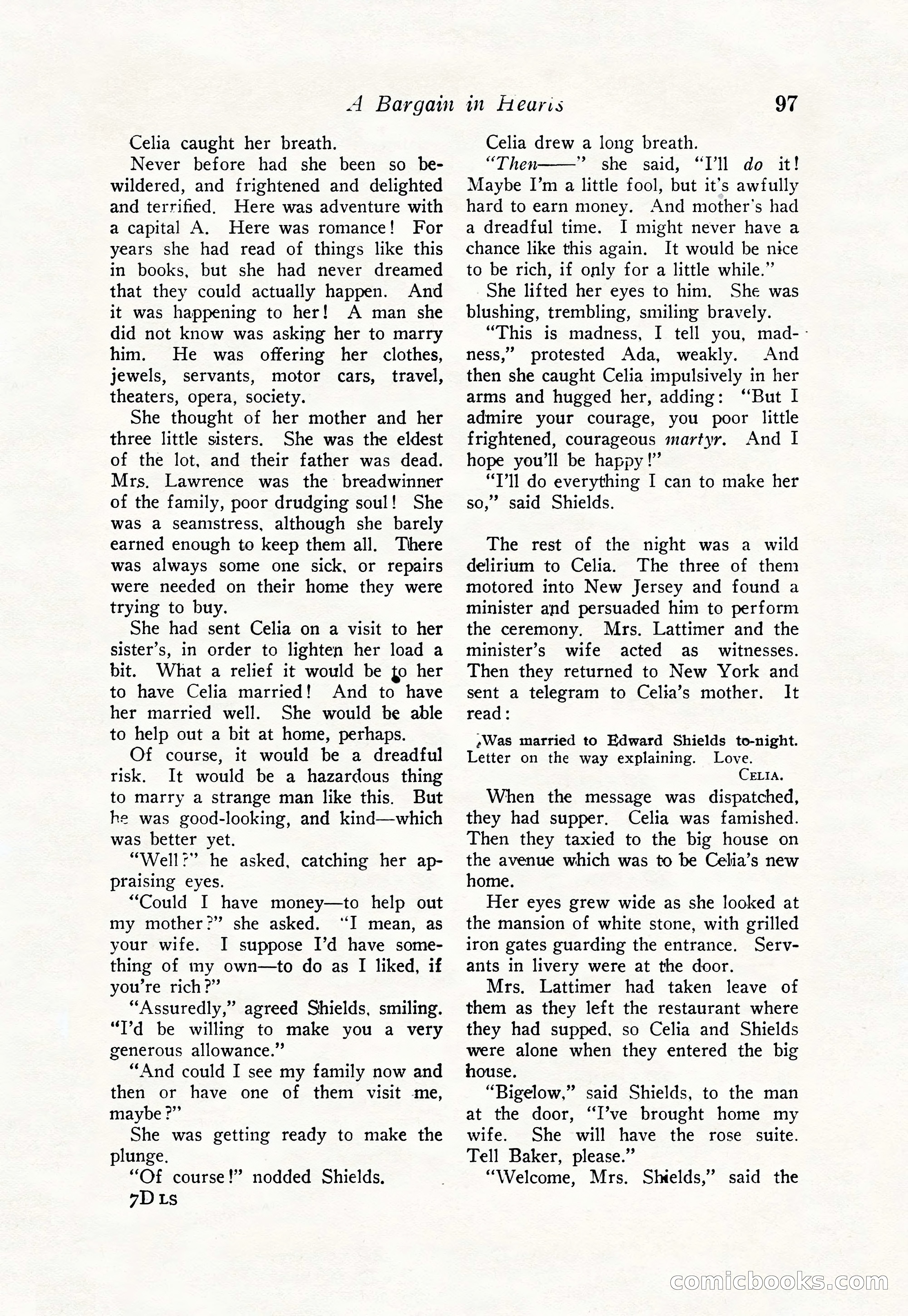 Love Story Magazine, June 23, 1923 — page 99 of 148
