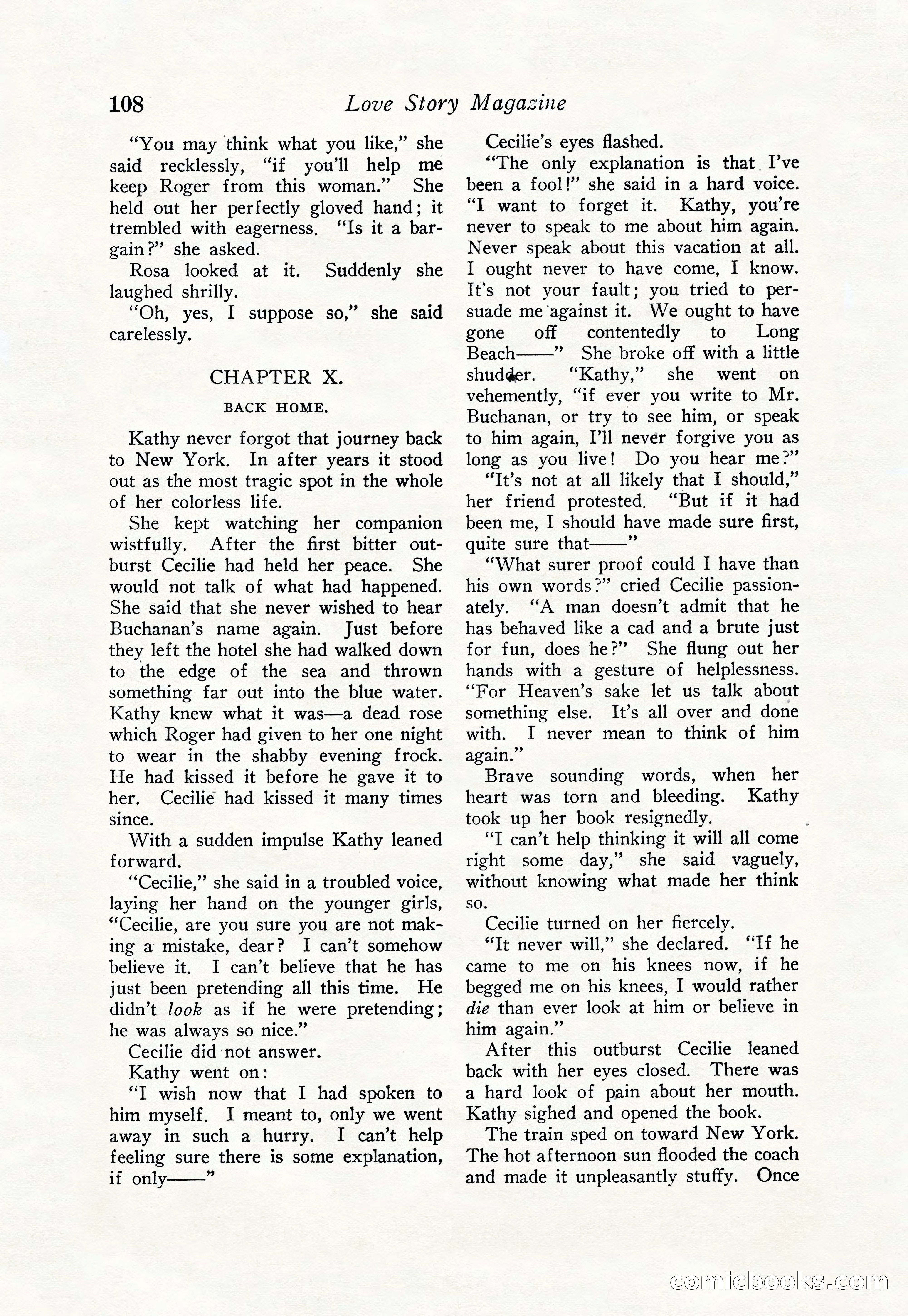 Love Story Magazine, June 23, 1923 — page 110 of 148