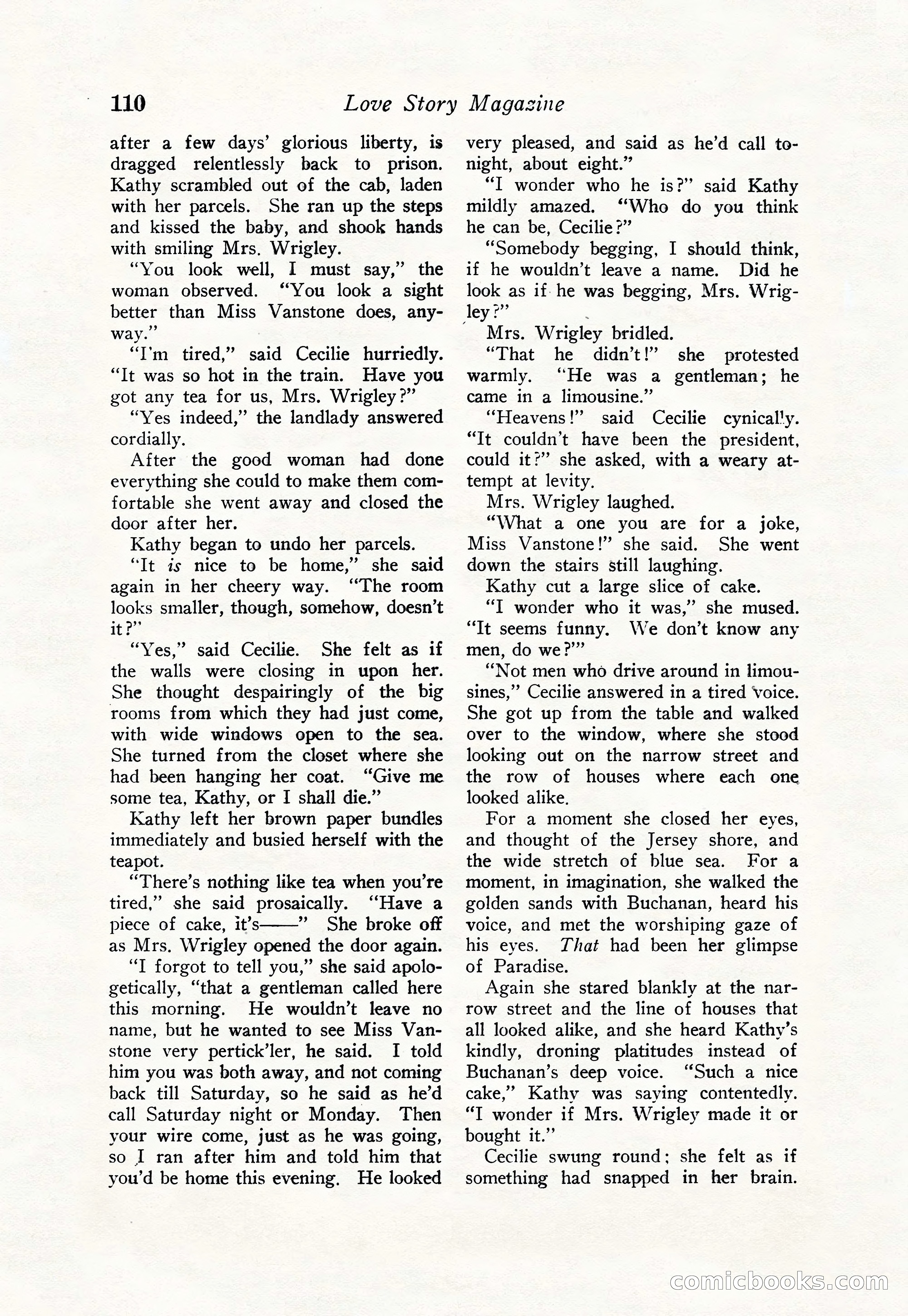 Love Story Magazine, June 23, 1923 — page 112 of 148