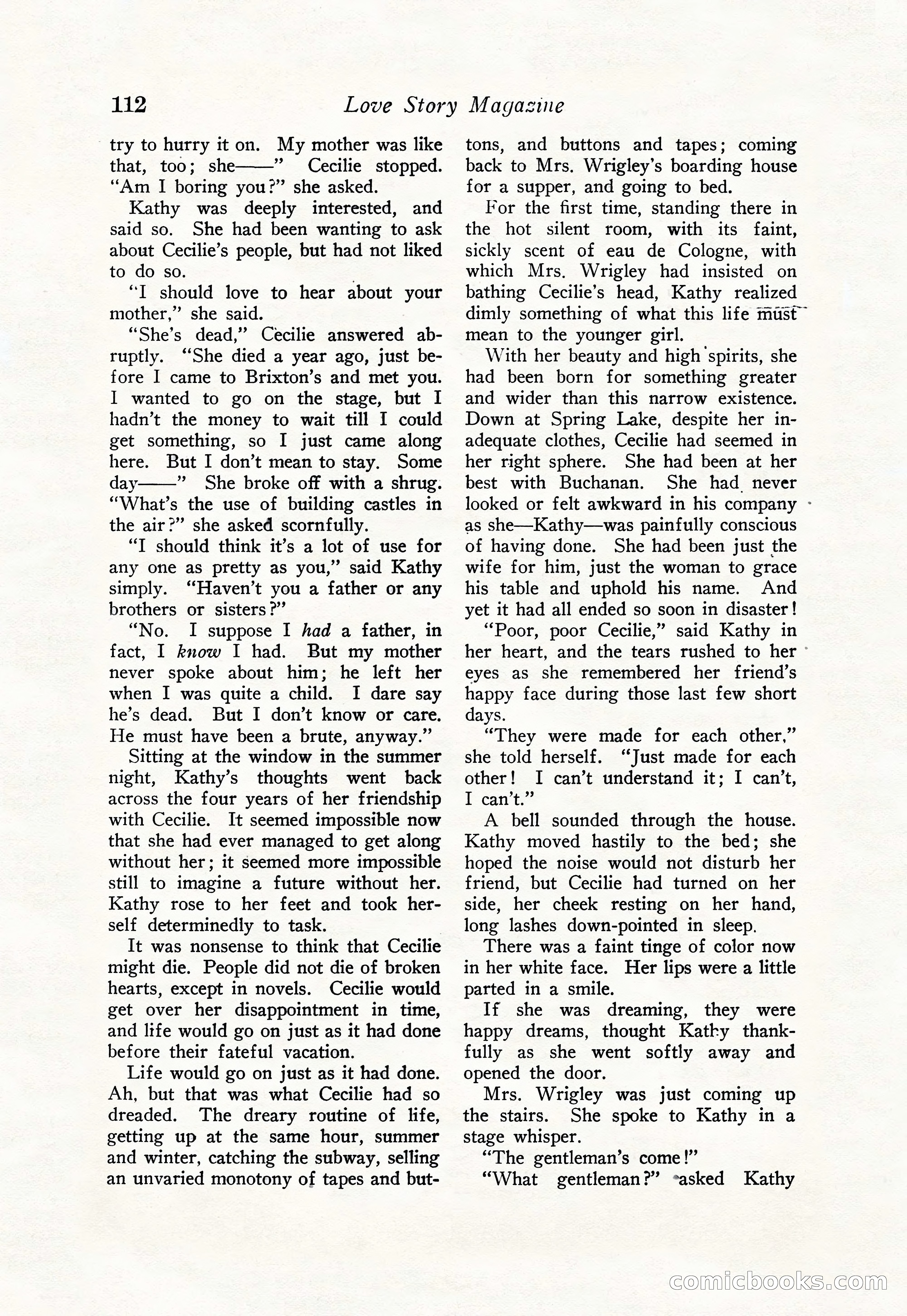 Love Story Magazine, June 23, 1923 — page 114 of 148
