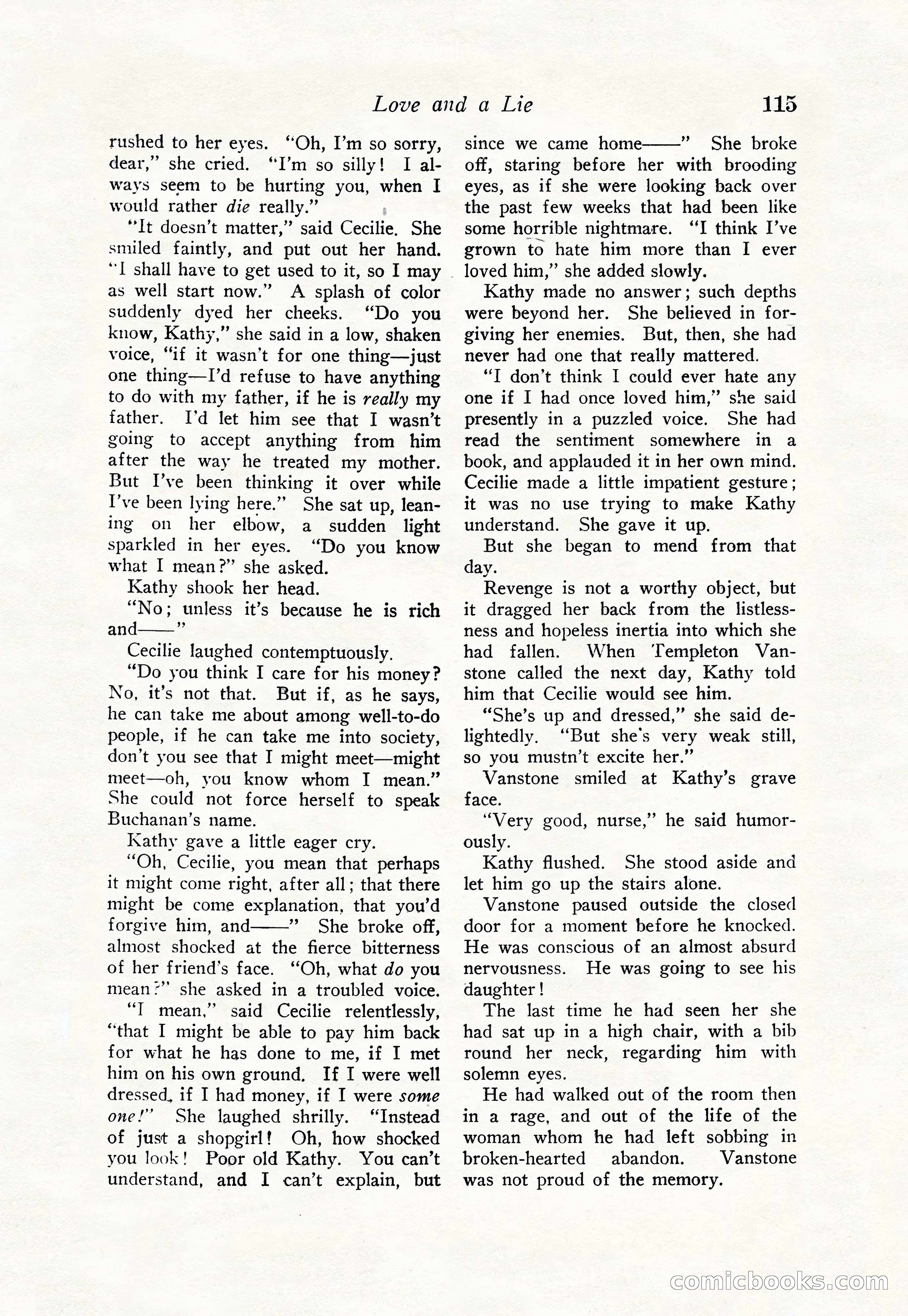 Love Story Magazine, June 23, 1923 — page 117 of 148