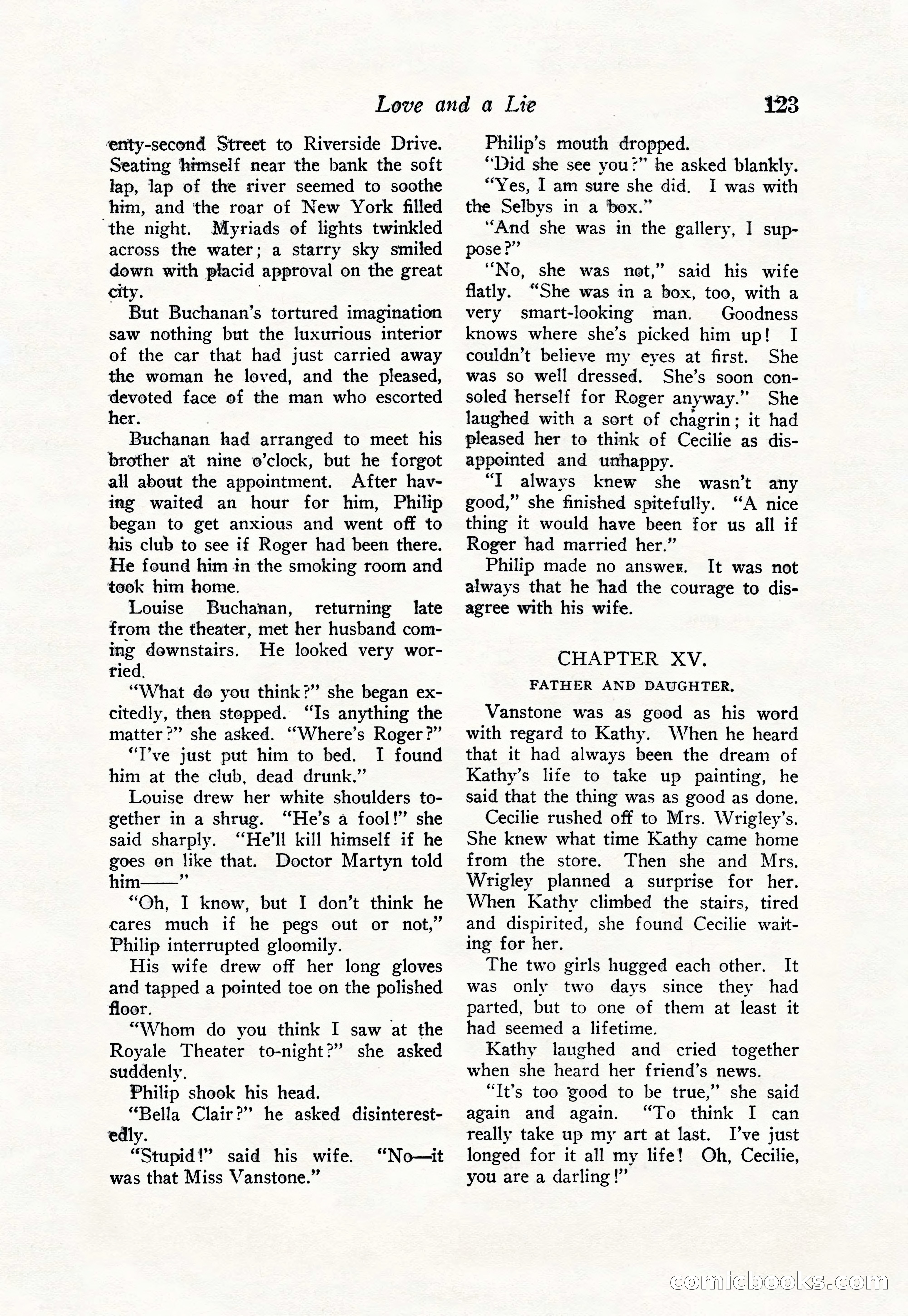 Love Story Magazine, June 23, 1923 — page 125 of 148