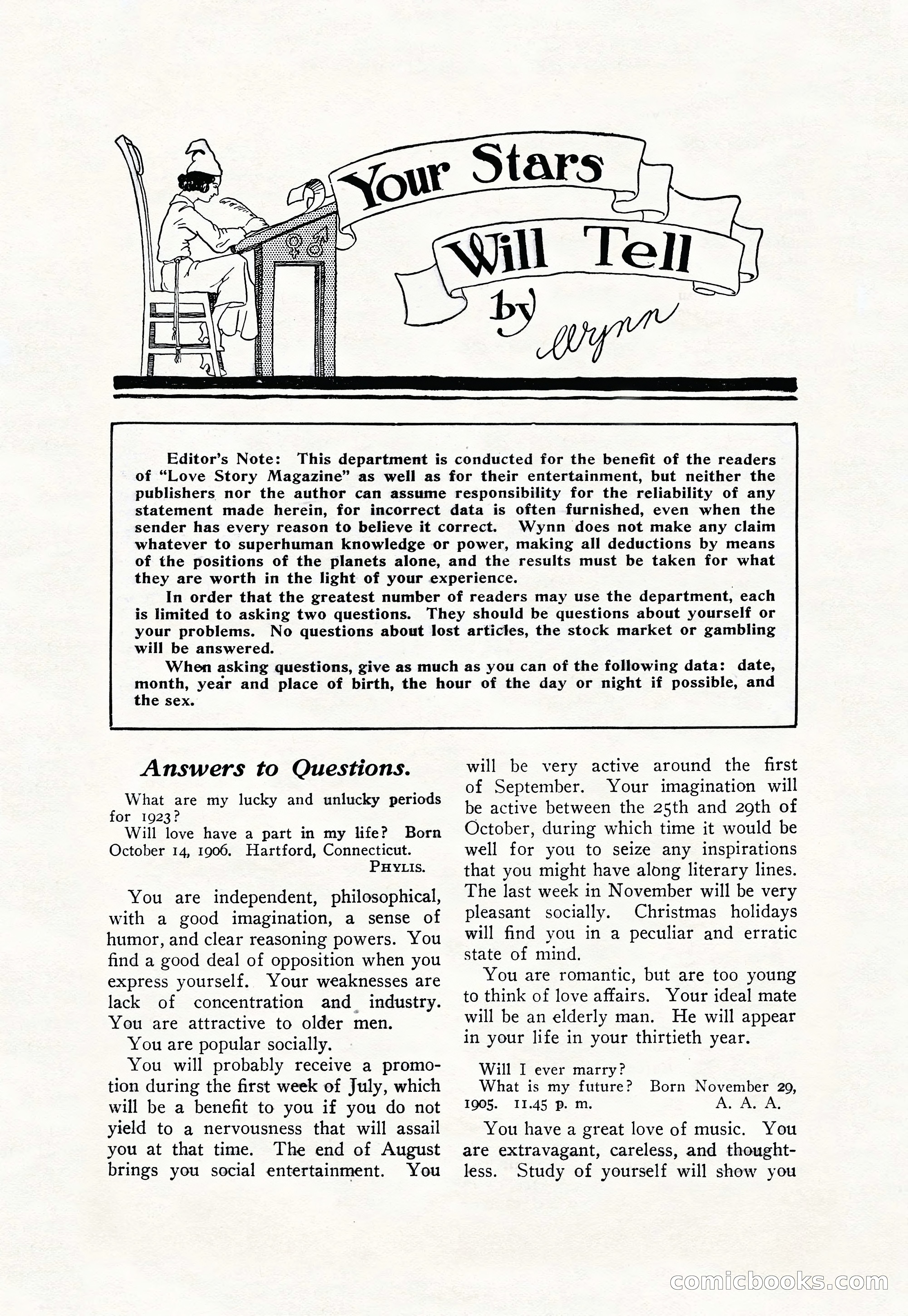 Love Story Magazine, June 23, 1923 — page 134 of 148