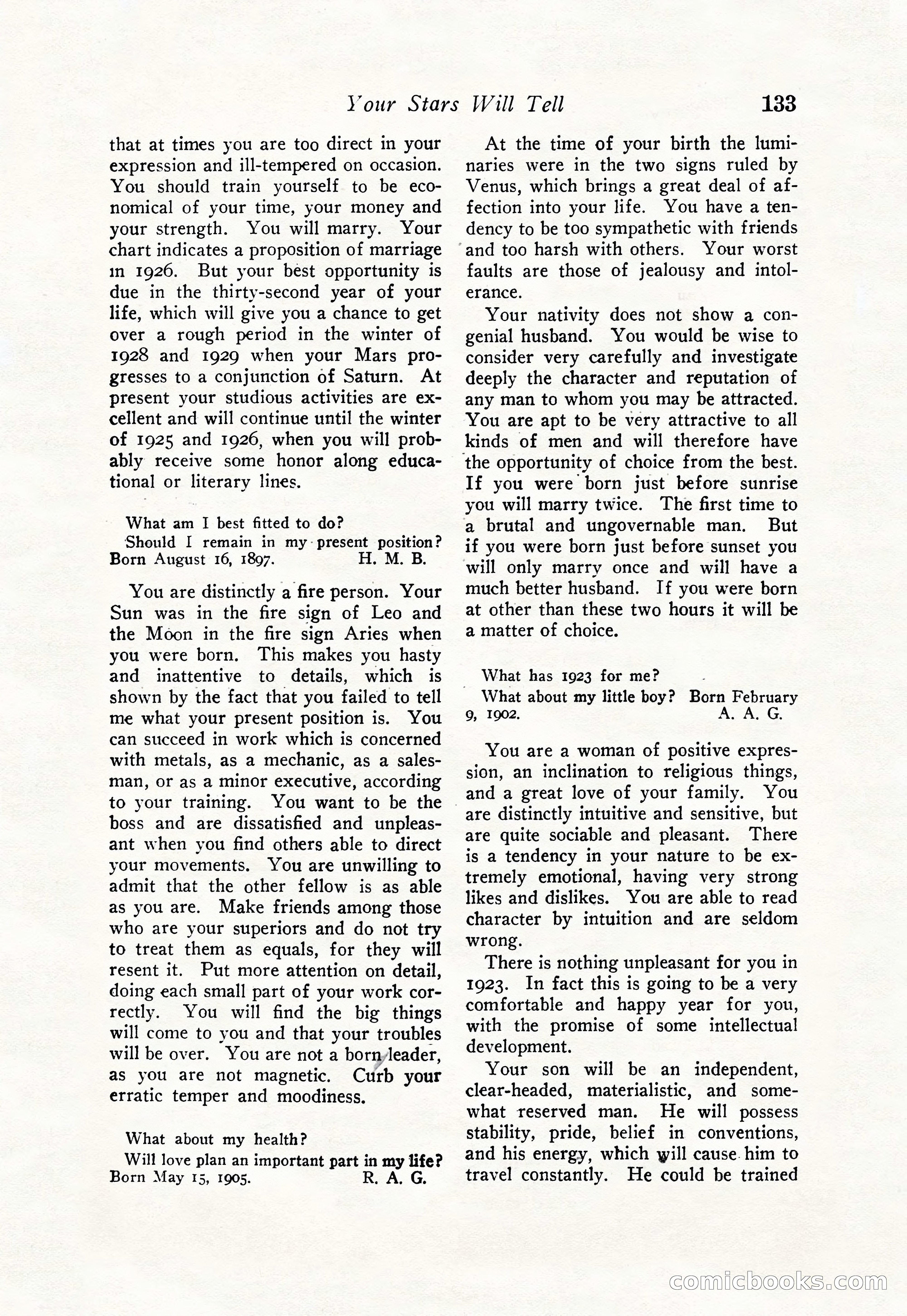 Love Story Magazine, June 23, 1923 — page 135 of 148