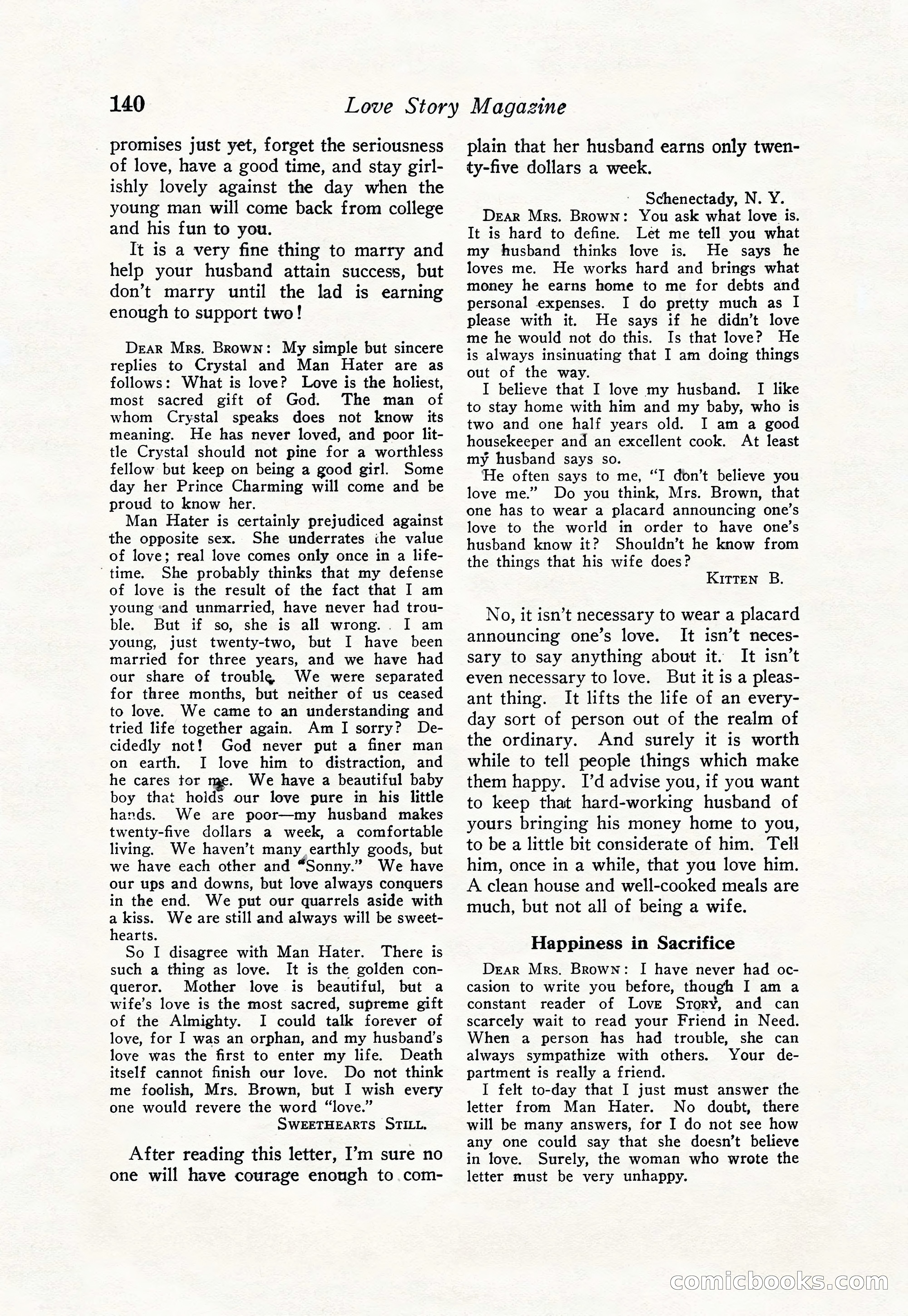 Love Story Magazine, June 23, 1923 — page 142 of 148