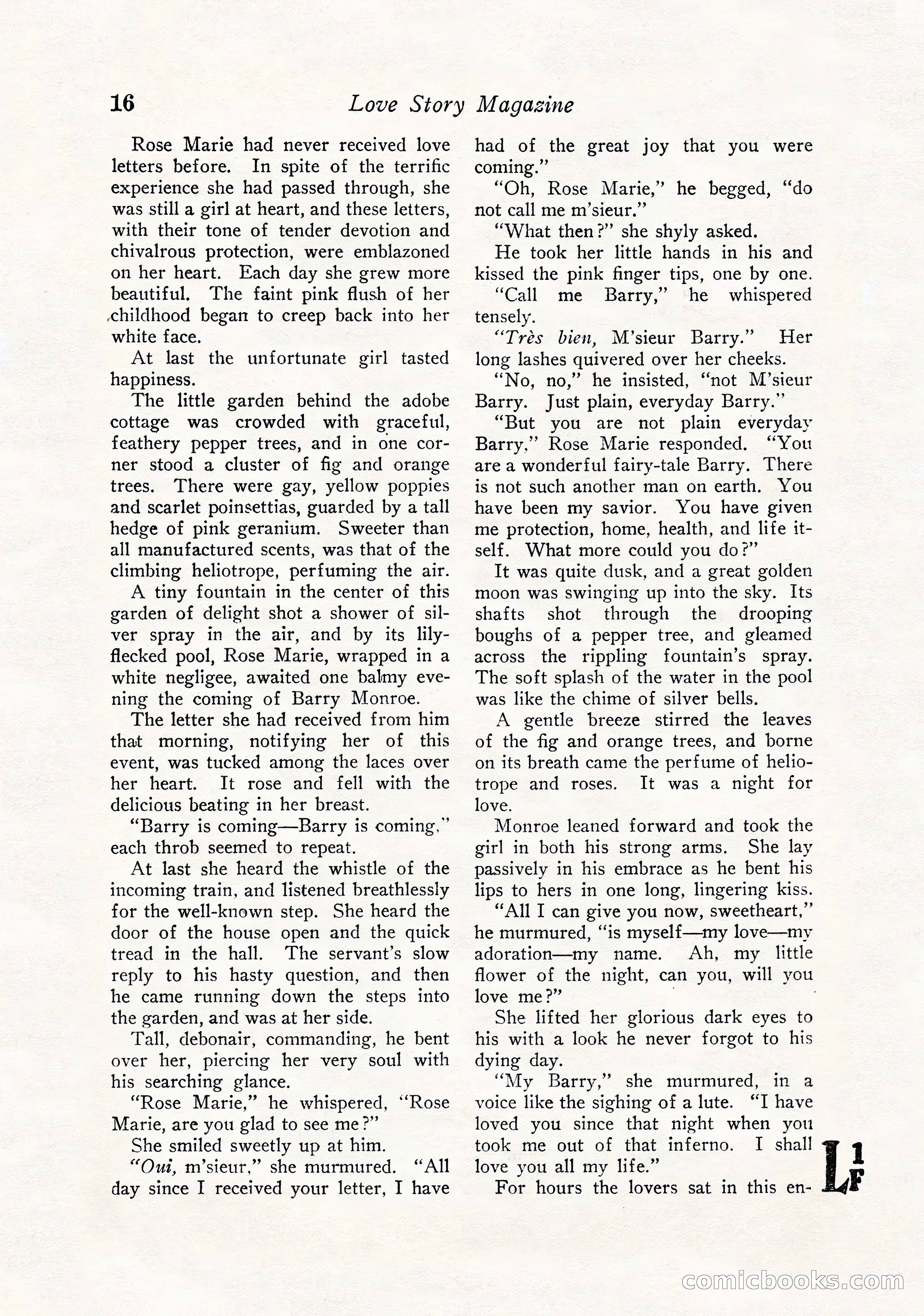 Love Story Magazine, September 12, 1925 — page 18 of 148