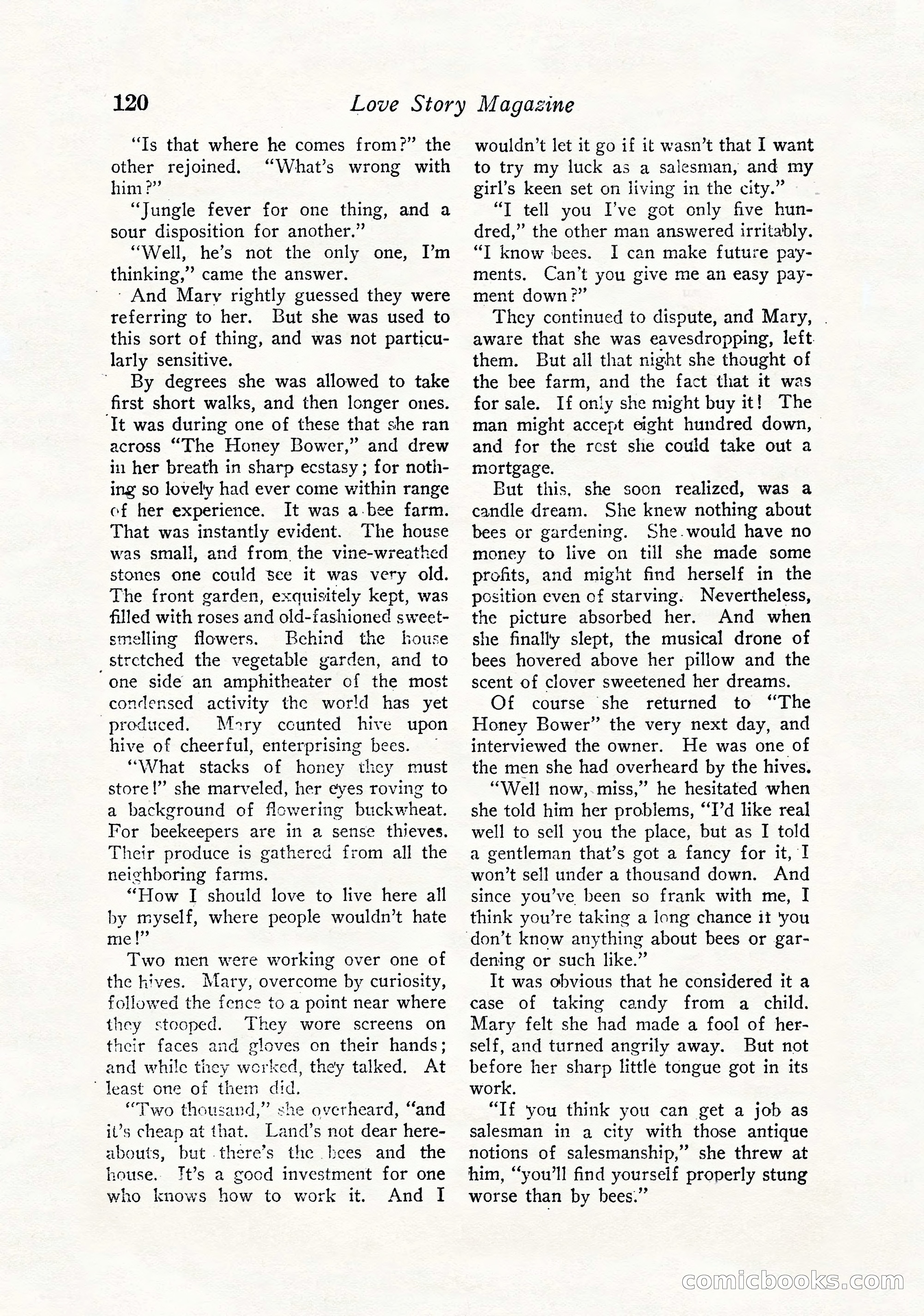 Love Story Magazine, September 12, 1925 — page 122 of 148