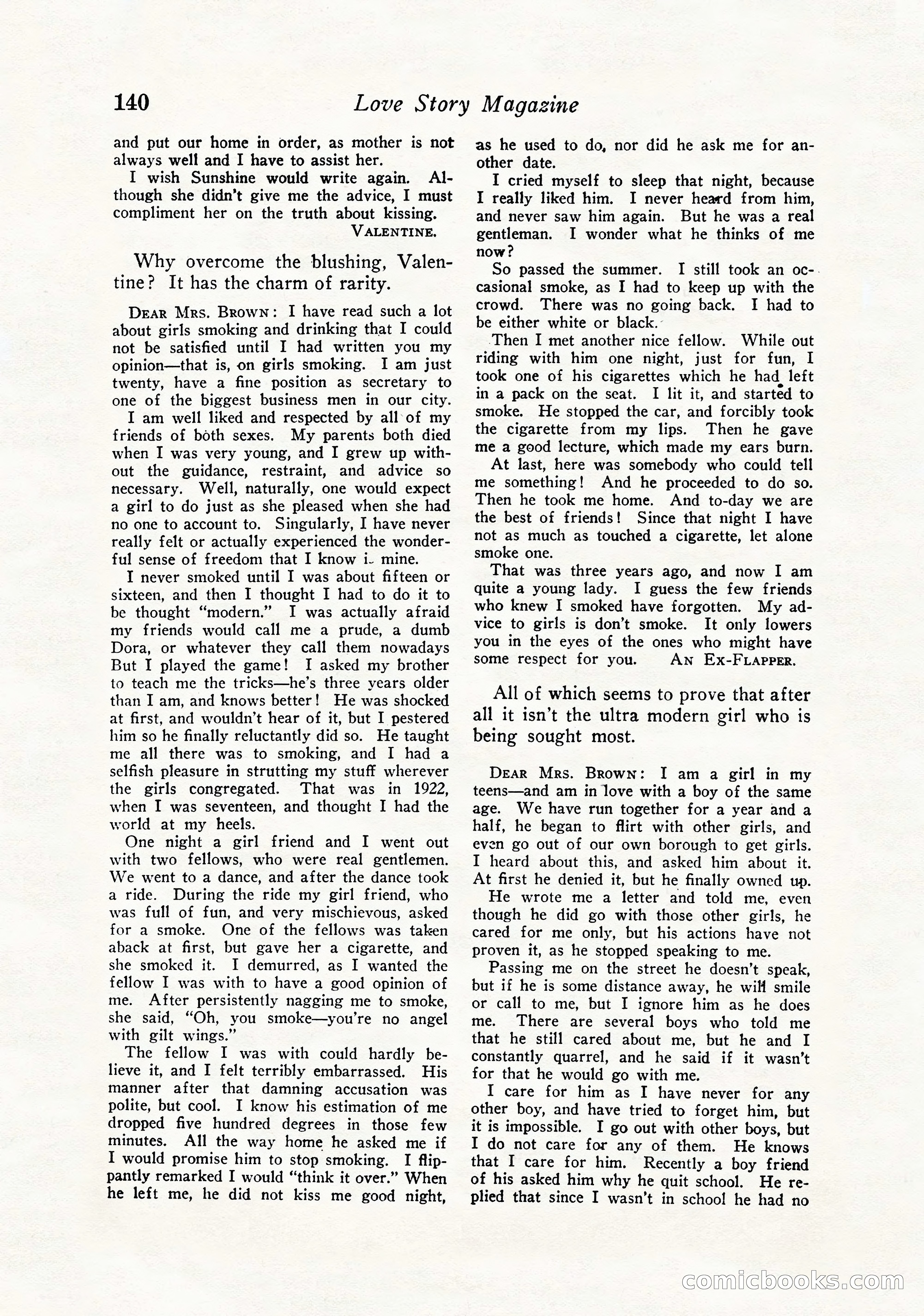 Love Story Magazine, September 12, 1925 — page 142 of 148