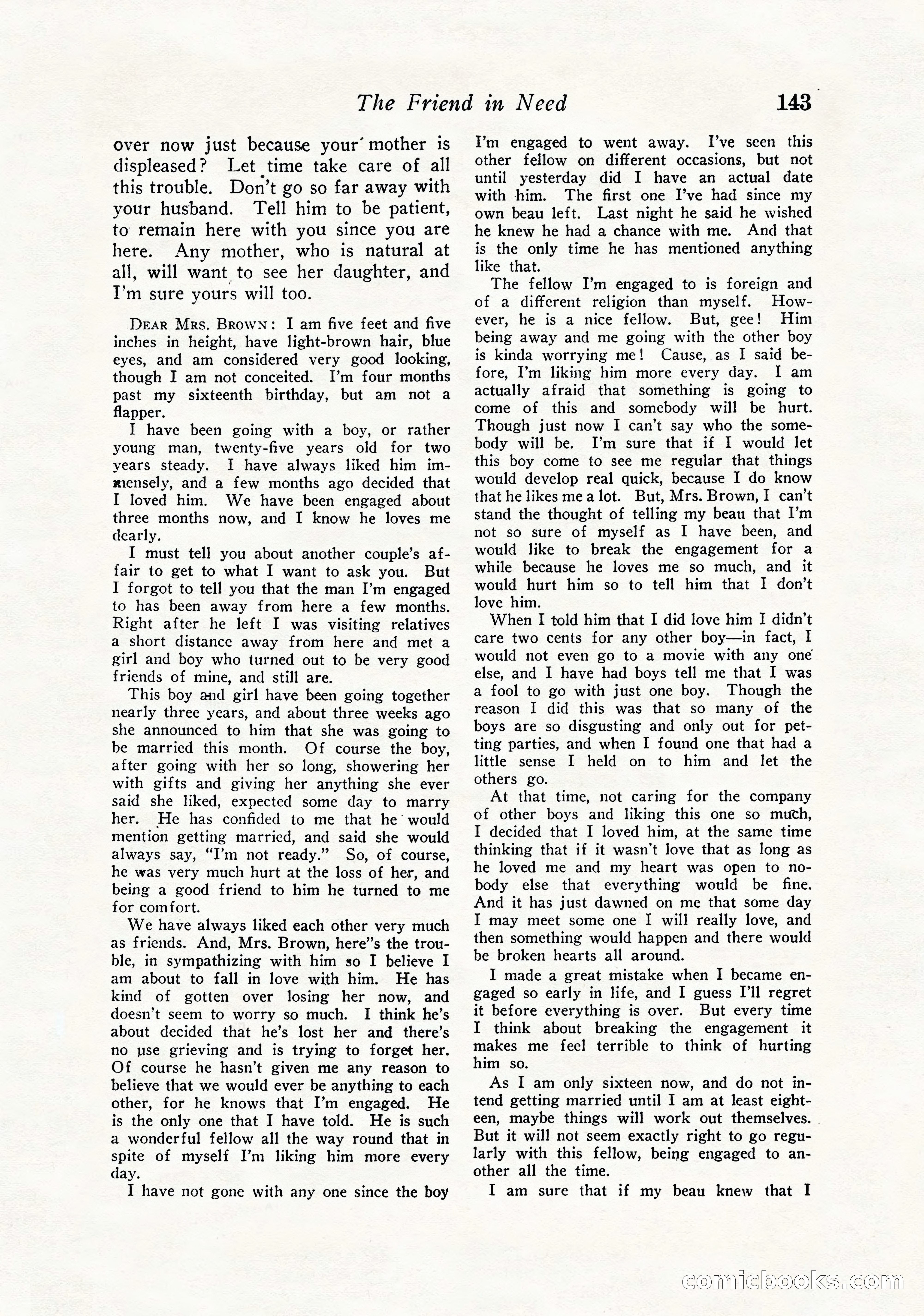 Love Story Magazine, September 12, 1925 — page 145 of 148