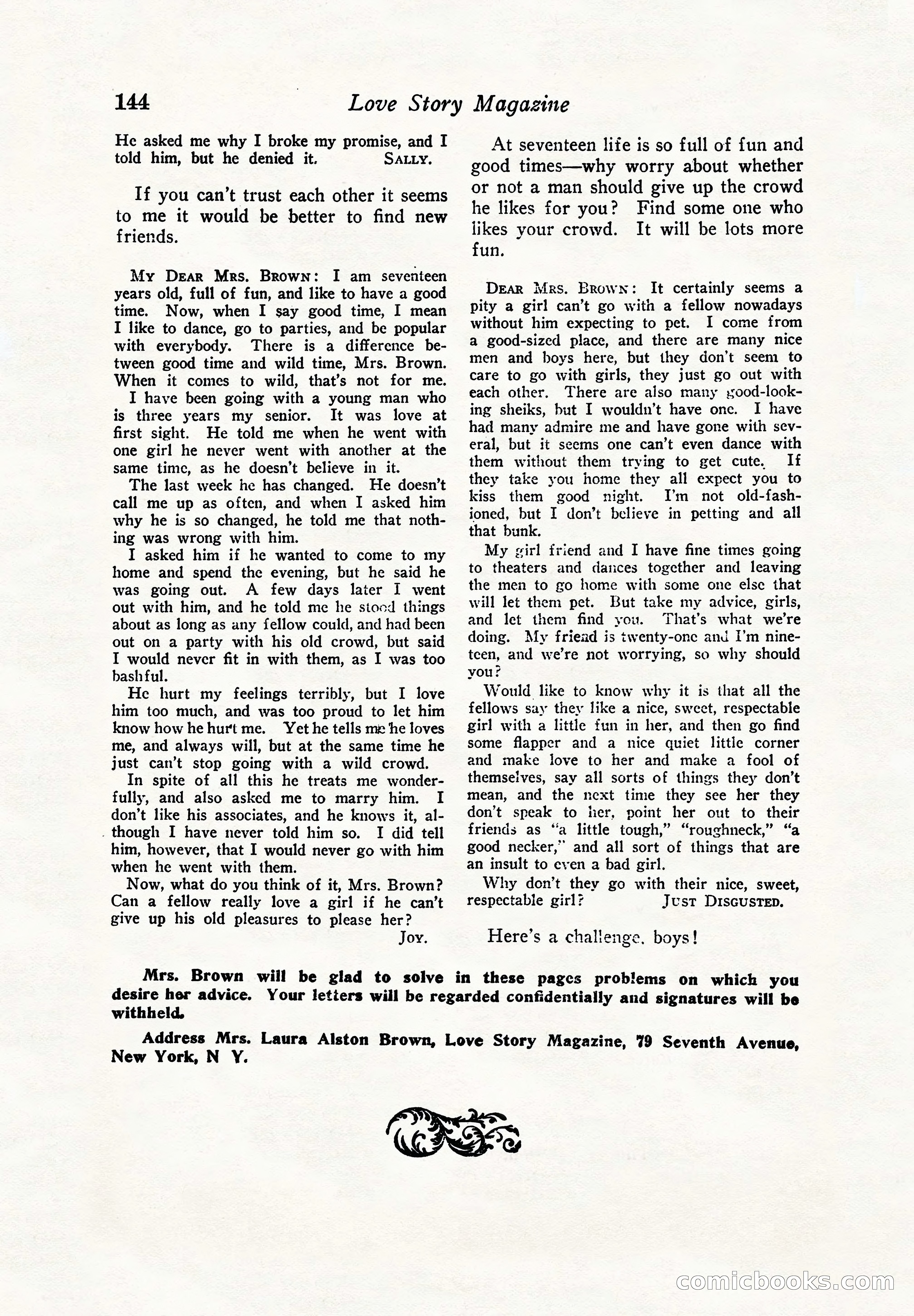 Love Story Magazine — page 146 of 148