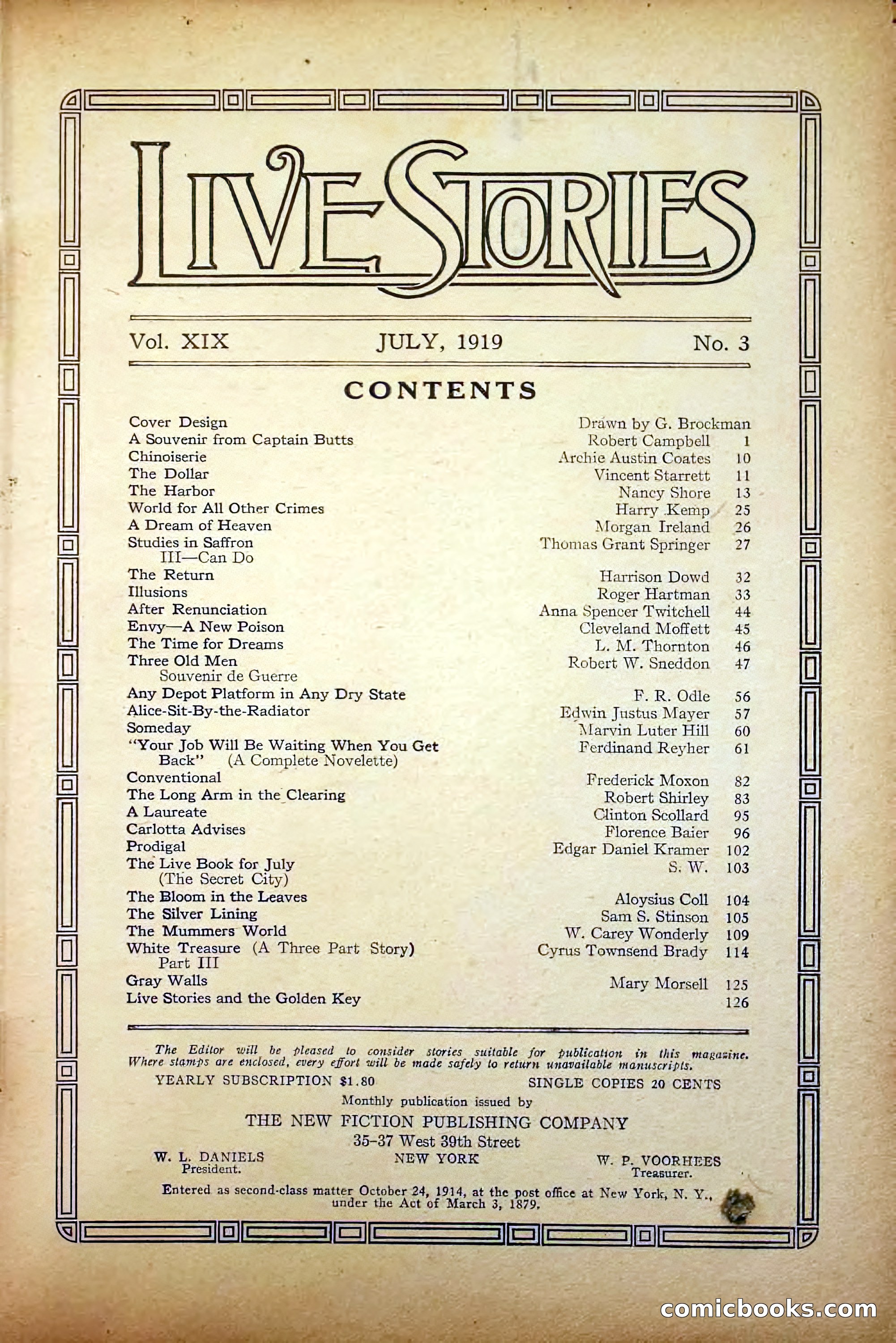 Live Stories, July 1919 — page 3 of 132