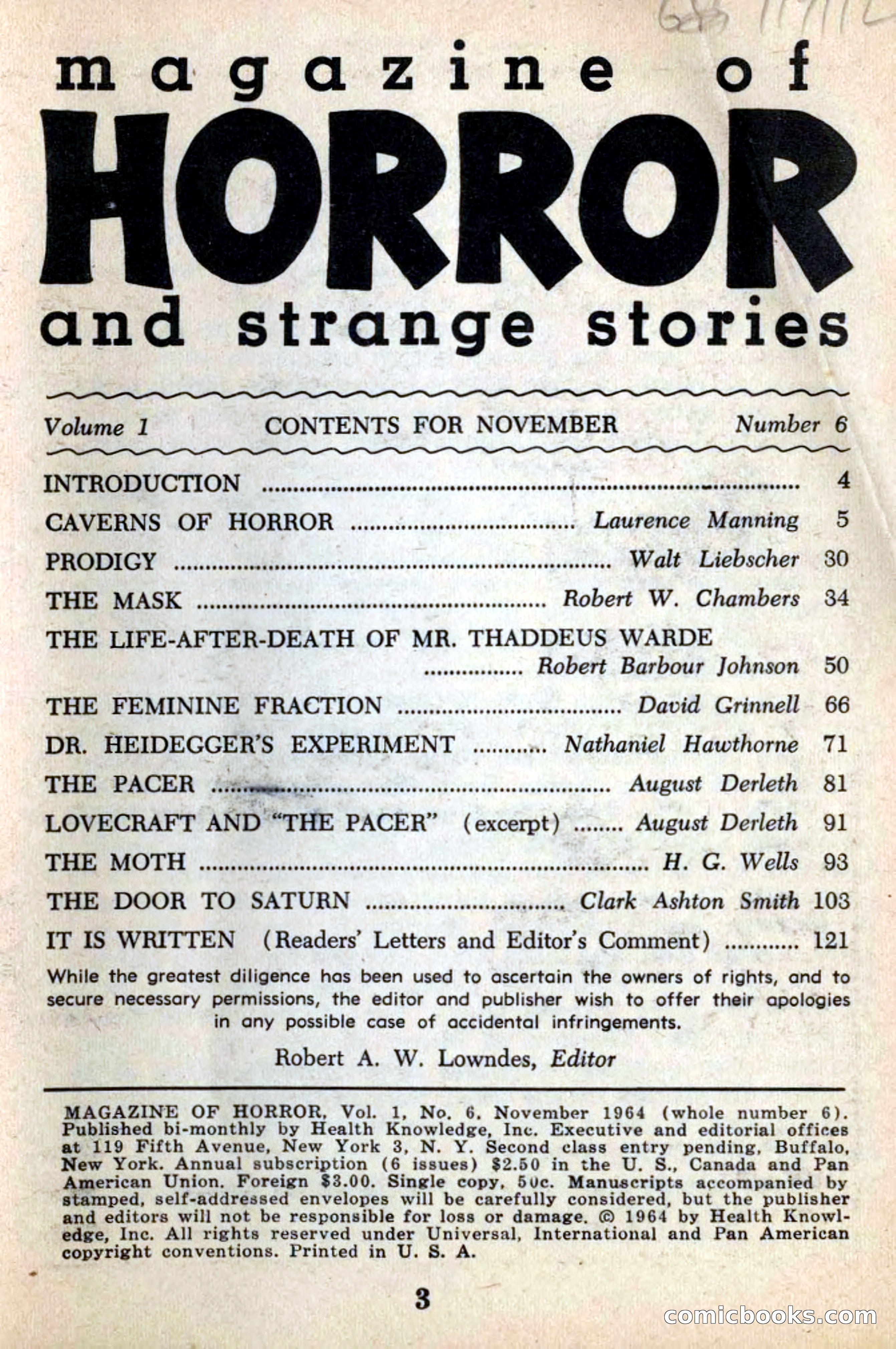 Magazine of Horror No. 6 — page 3 of 133